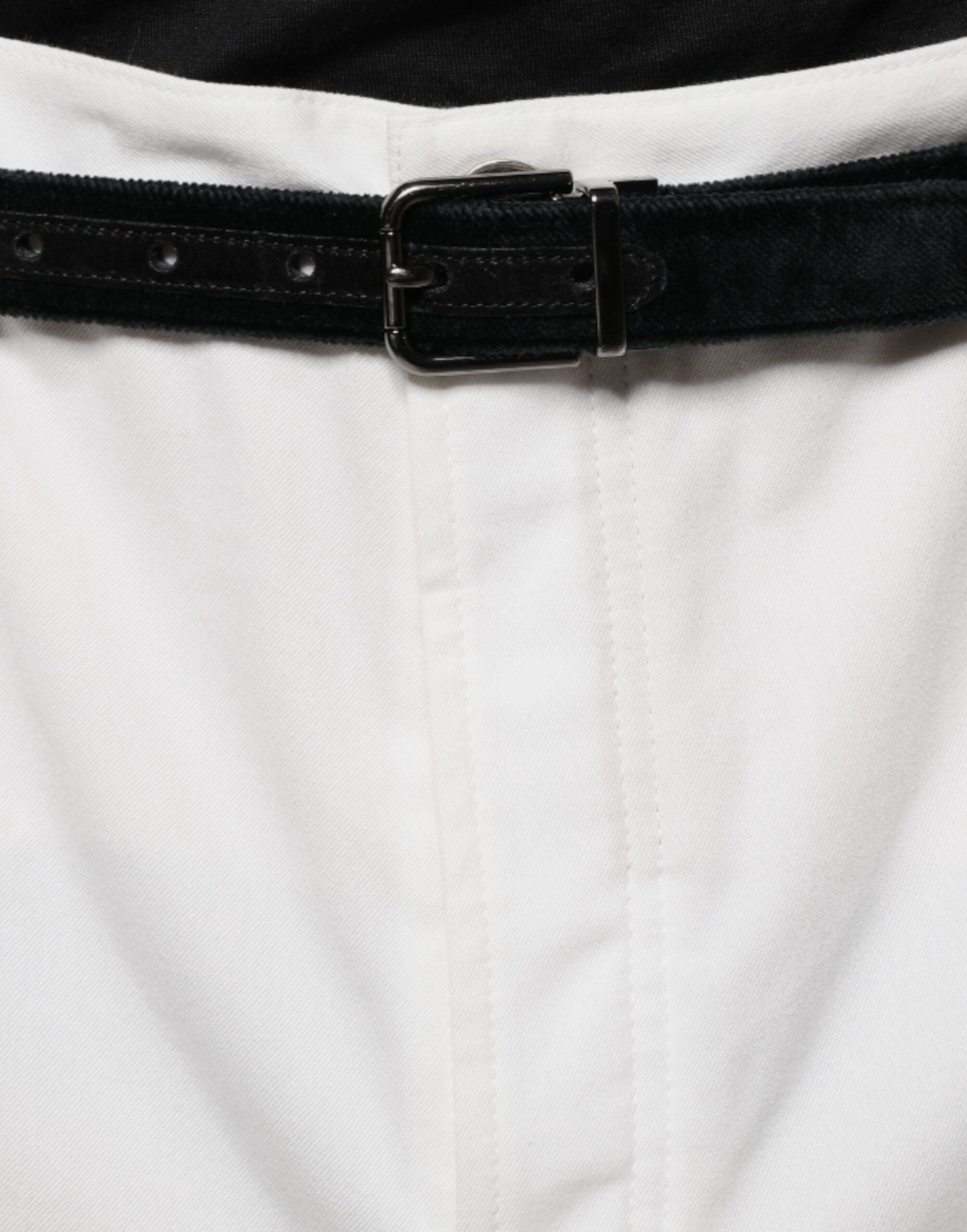 Brunello Cucinelli White Cotton Men Dress Tapered Men's Pants