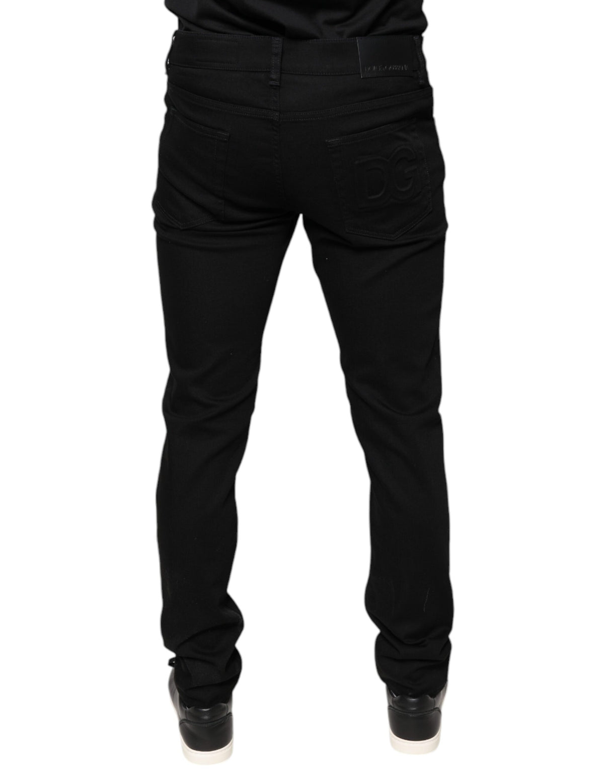 Dolce & Gabbana Black Cotton Stretch Skinny Men Denim Men's Jeans (Pre-Owned)