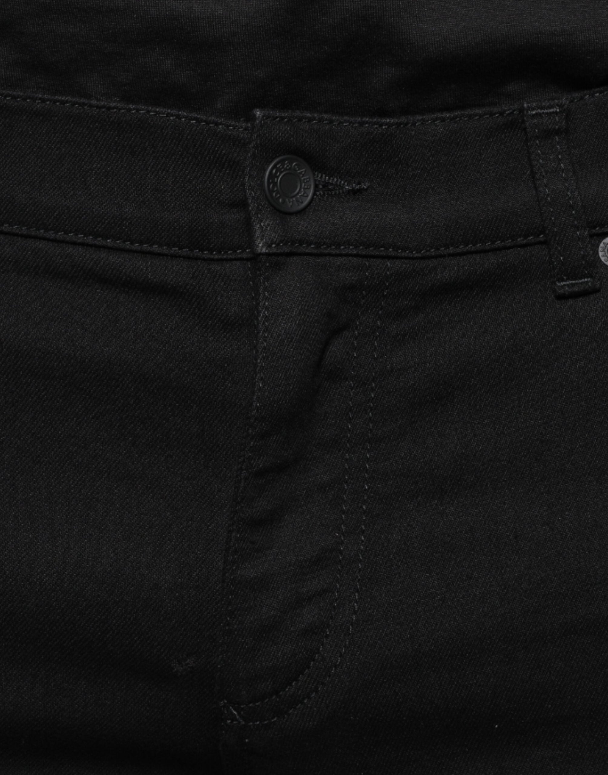 Dolce & Gabbana Black Cotton Stretch Skinny Men Denim Men's Jeans (Pre-Owned)