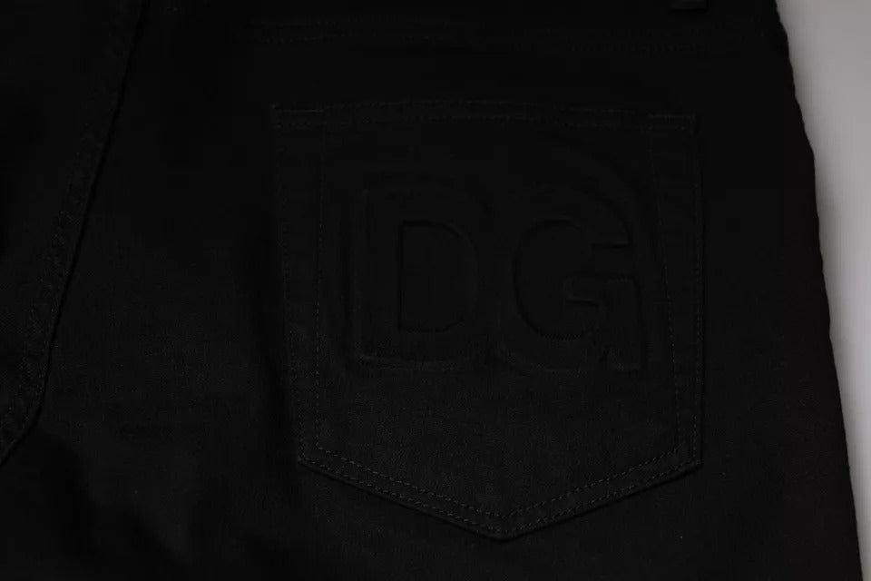 Dolce & Gabbana Black Cotton Stretch Skinny Men Denim Men's Jeans (Pre-Owned)