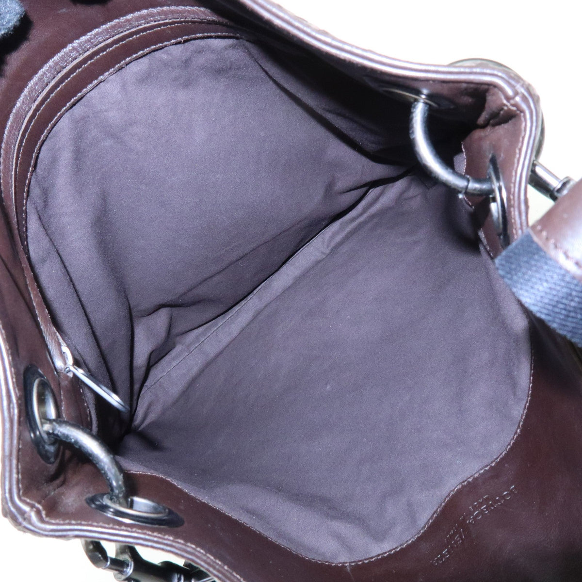 Bottega Veneta Flat Messenger Intrecciato Nappa Brown Leather Handbag (Pre-Owned)
