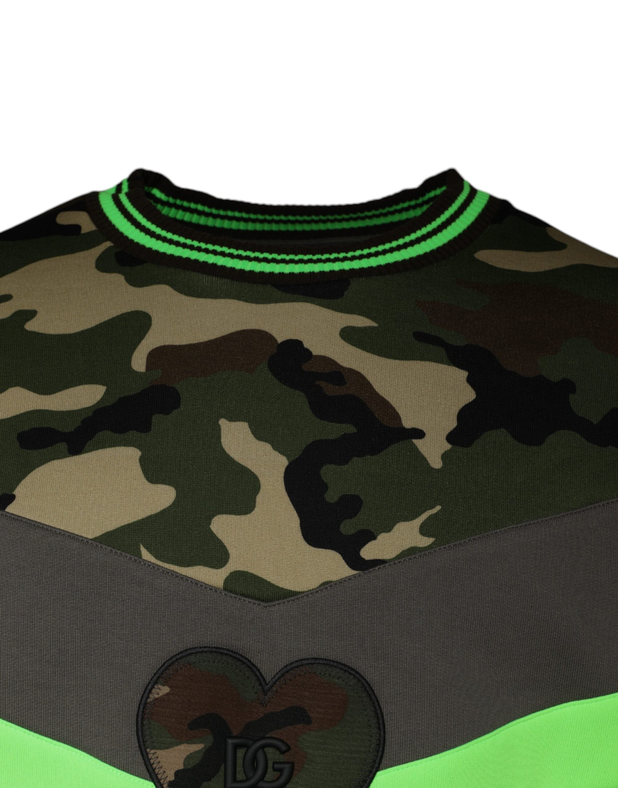 Dolce & Gabbana Multicolor Camouflage Sweatshirt Men's Sweater