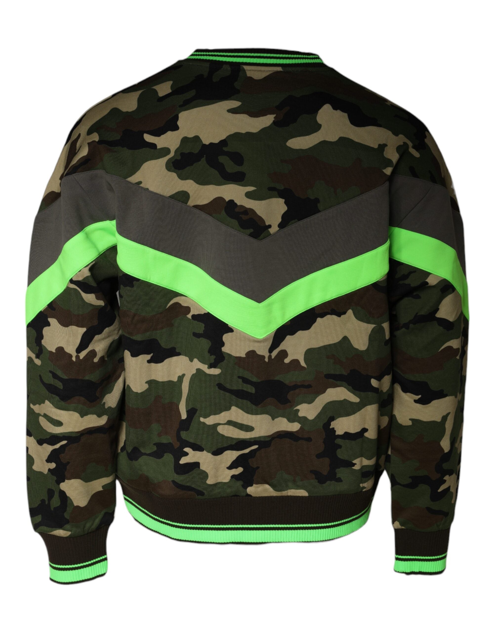 Dolce & Gabbana Multicolor Camouflage Sweatshirt Men's Sweater