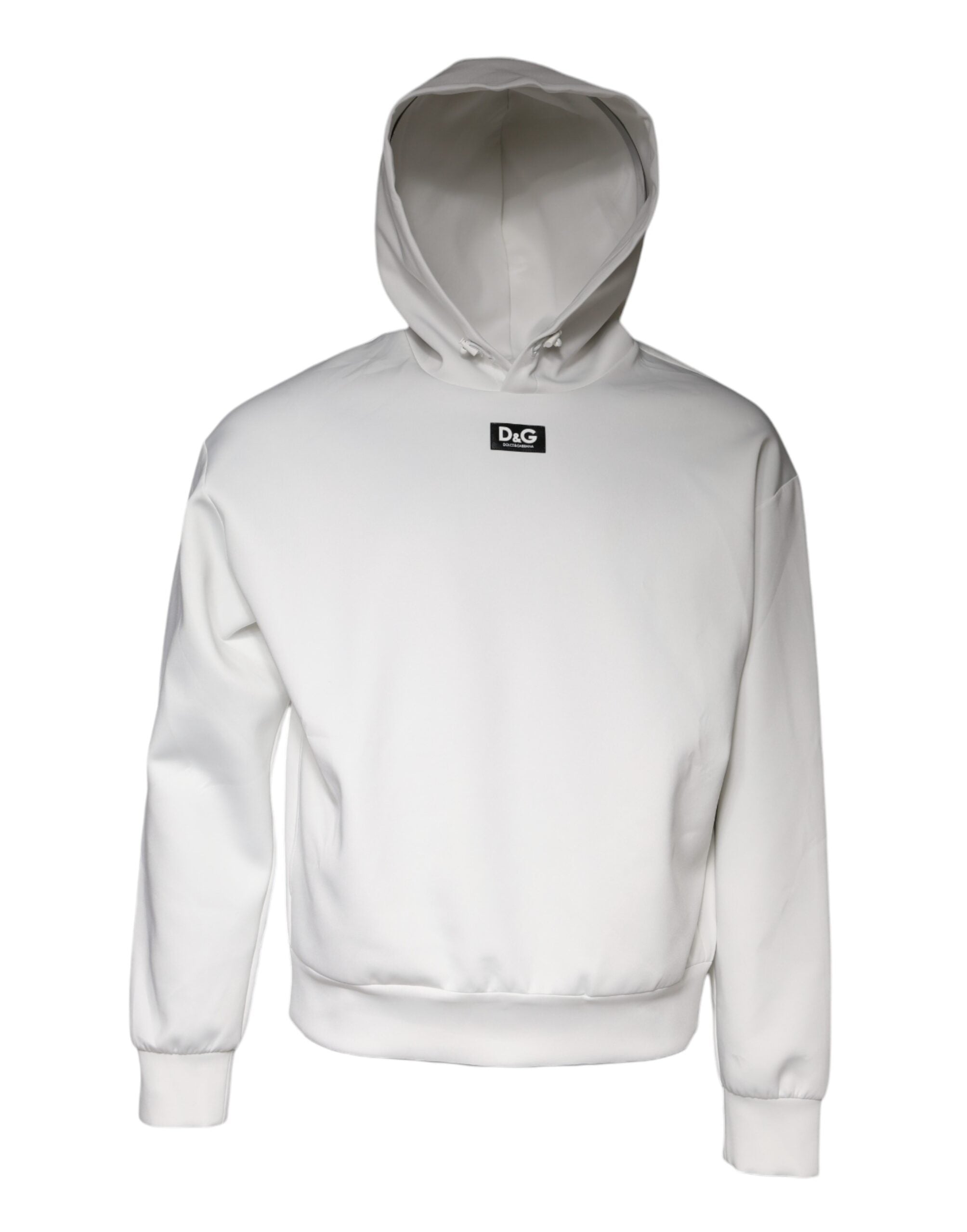 Dolce & Gabbana White D&G Logo Hooded Men Sweatshirt Men's Sweater (Pre-Owned)