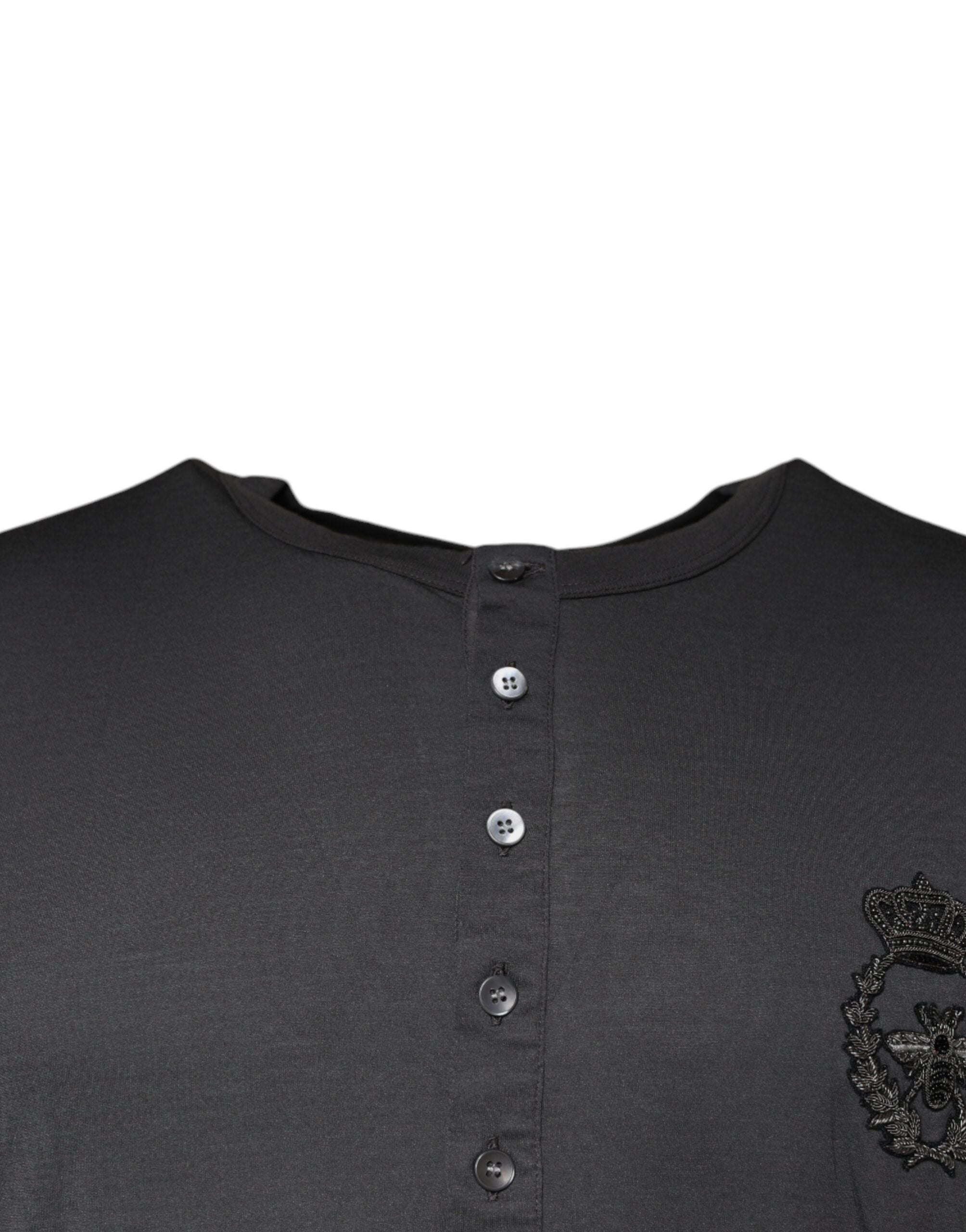 Dolce & Gabbana Gray Crown Bee Embroidery Pullover Men's Sweater (Pre-Owned)