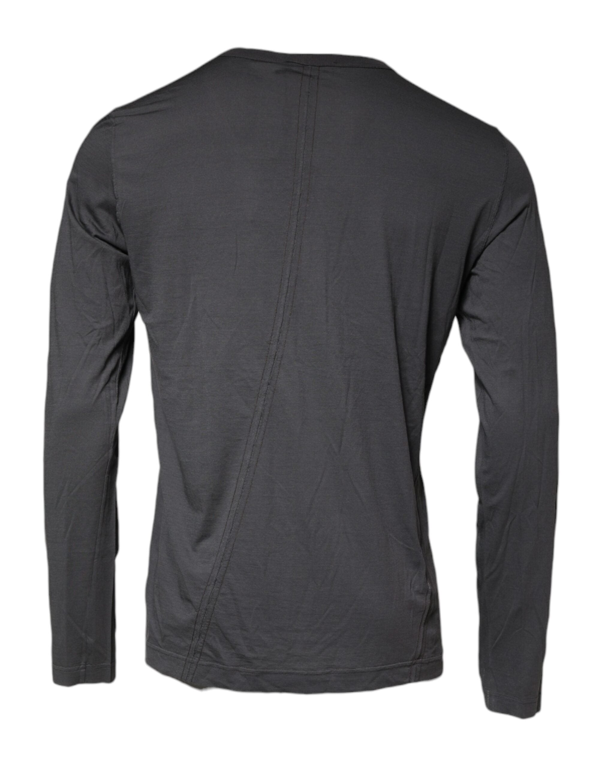 Dolce & Gabbana Gray Crown Bee Embroidery Pullover Men's Sweater (Pre-Owned)