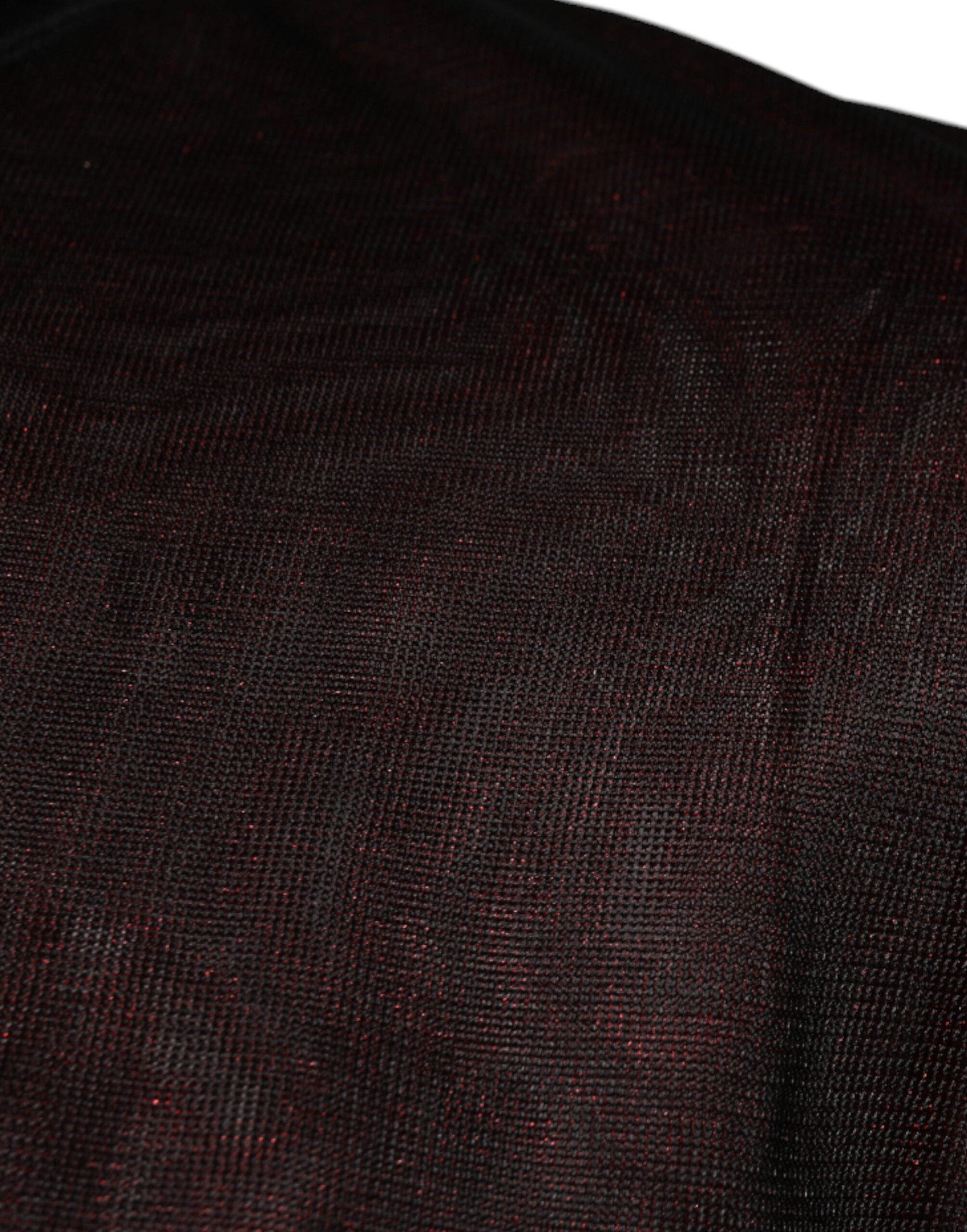 Dolce & Gabbana Maroon Polyester Crew Neck Pullover Men's Sweater (Pre-Owned)