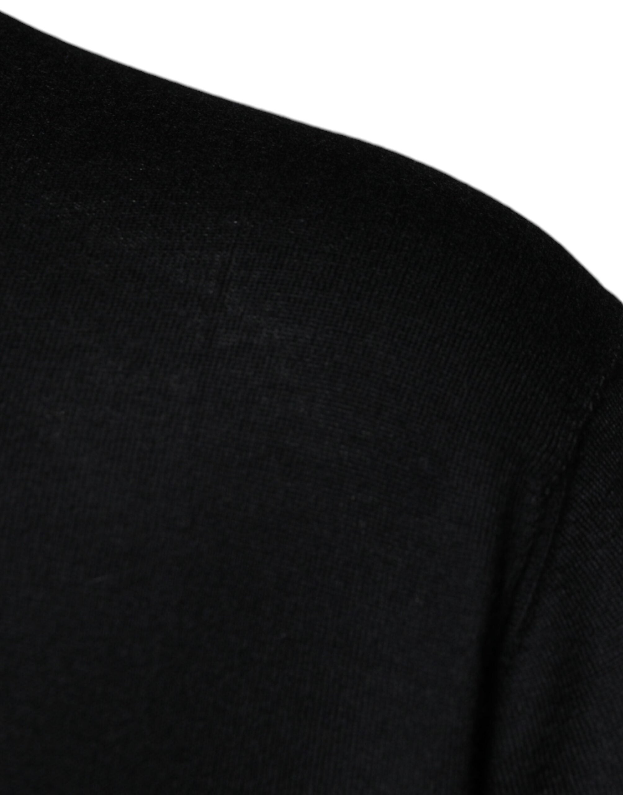 Dolce & Gabbana Black Cashmere Crew Neck Pullover Men's Sweater (Pre-Owned)