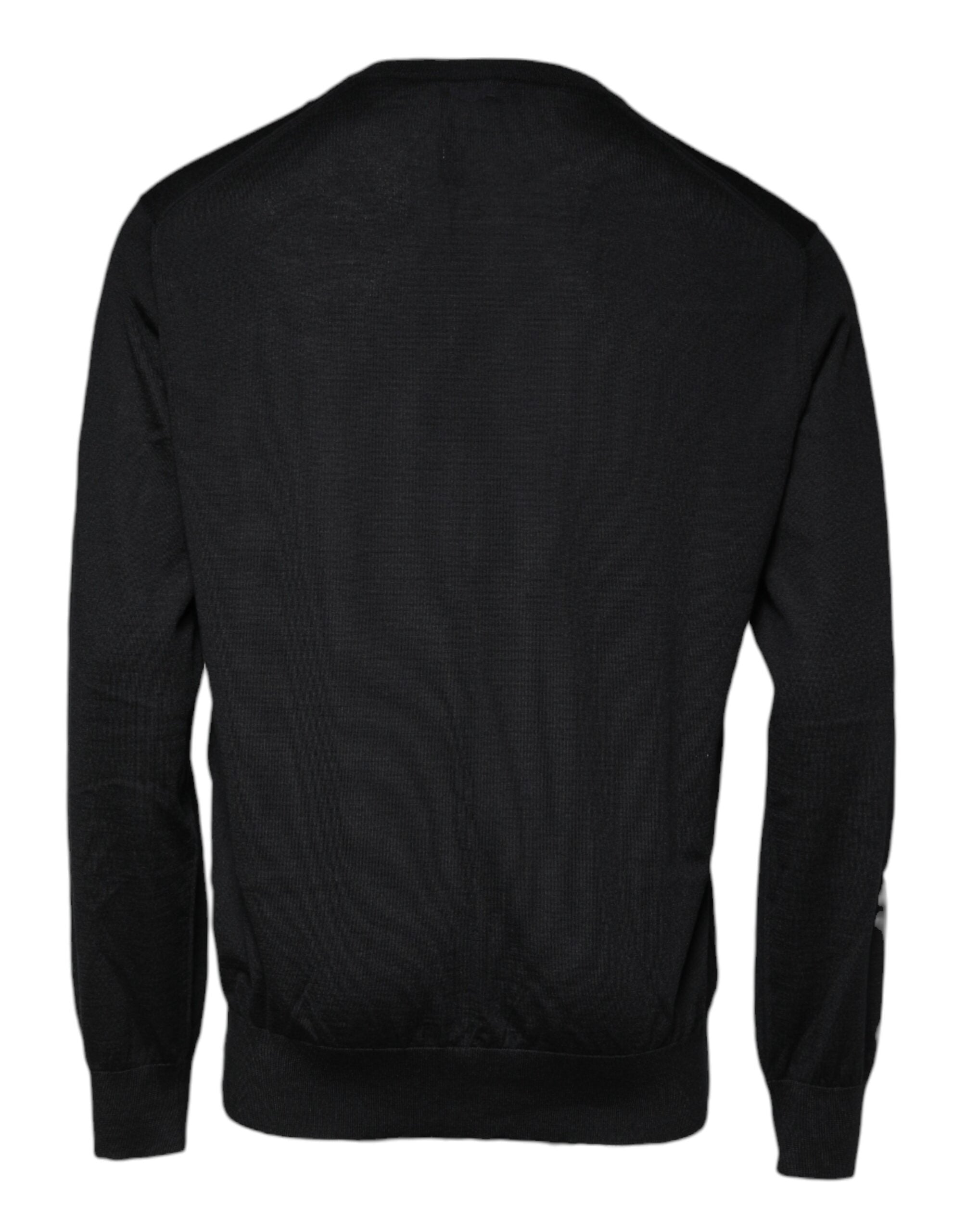 Dolce & Gabbana Black Cashmere Crew Neck Pullover Men's Sweater (Pre-Owned)