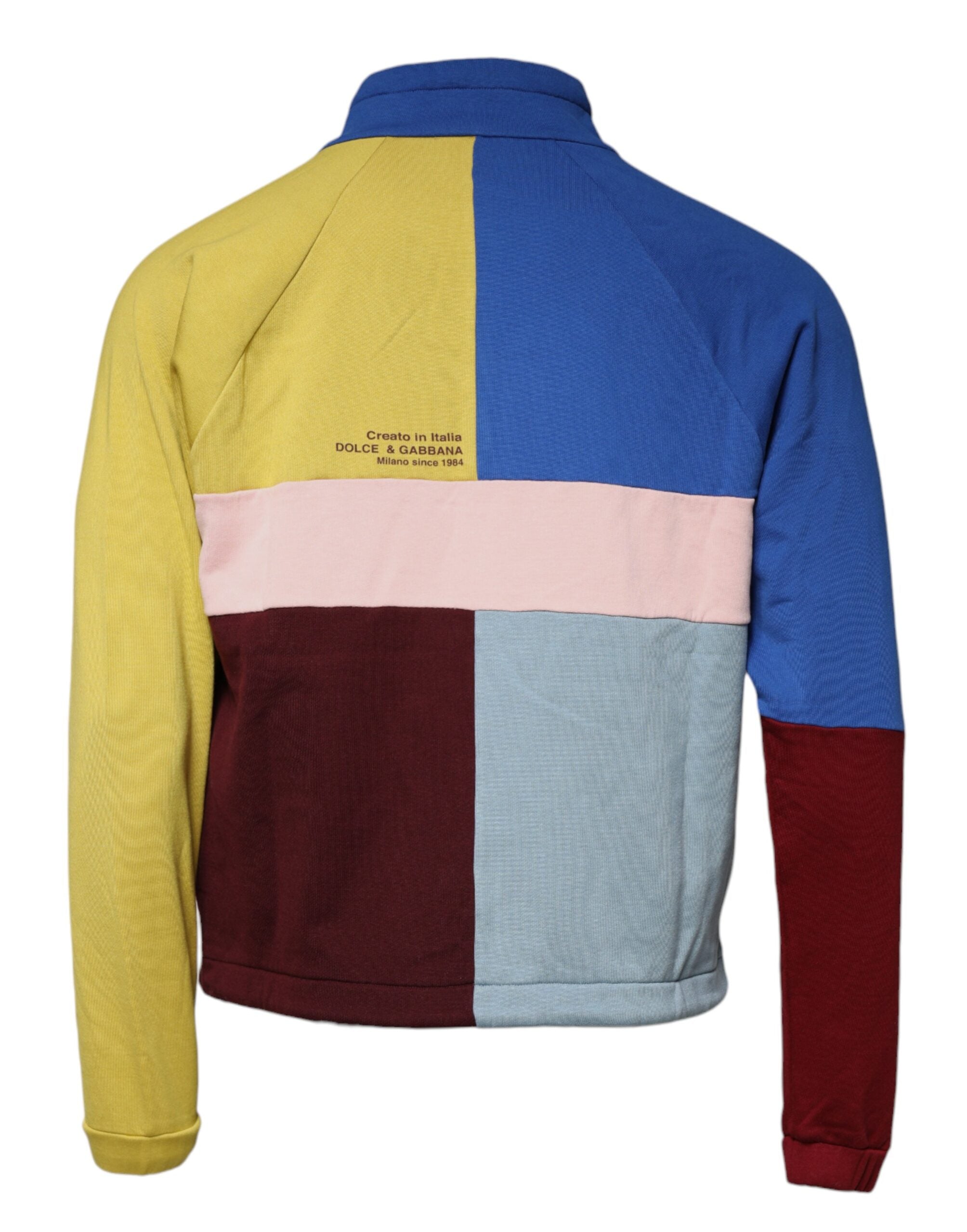 Dolce & Gabbana Multicolor Patchwork Men Sweatshirt Men's Sweater