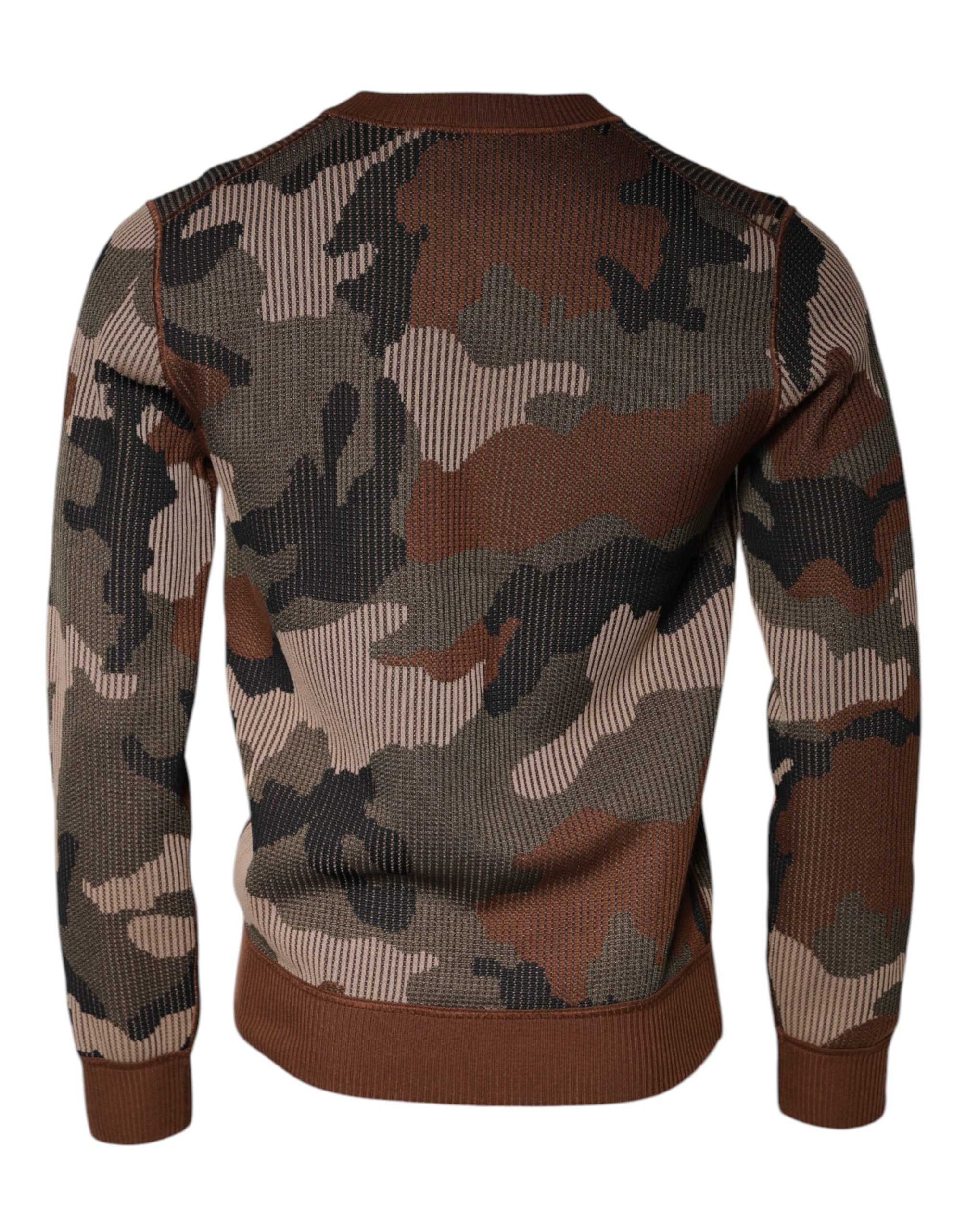 Dolce & Gabbana Multicolor Camouflage Men Pullover Men's Sweater