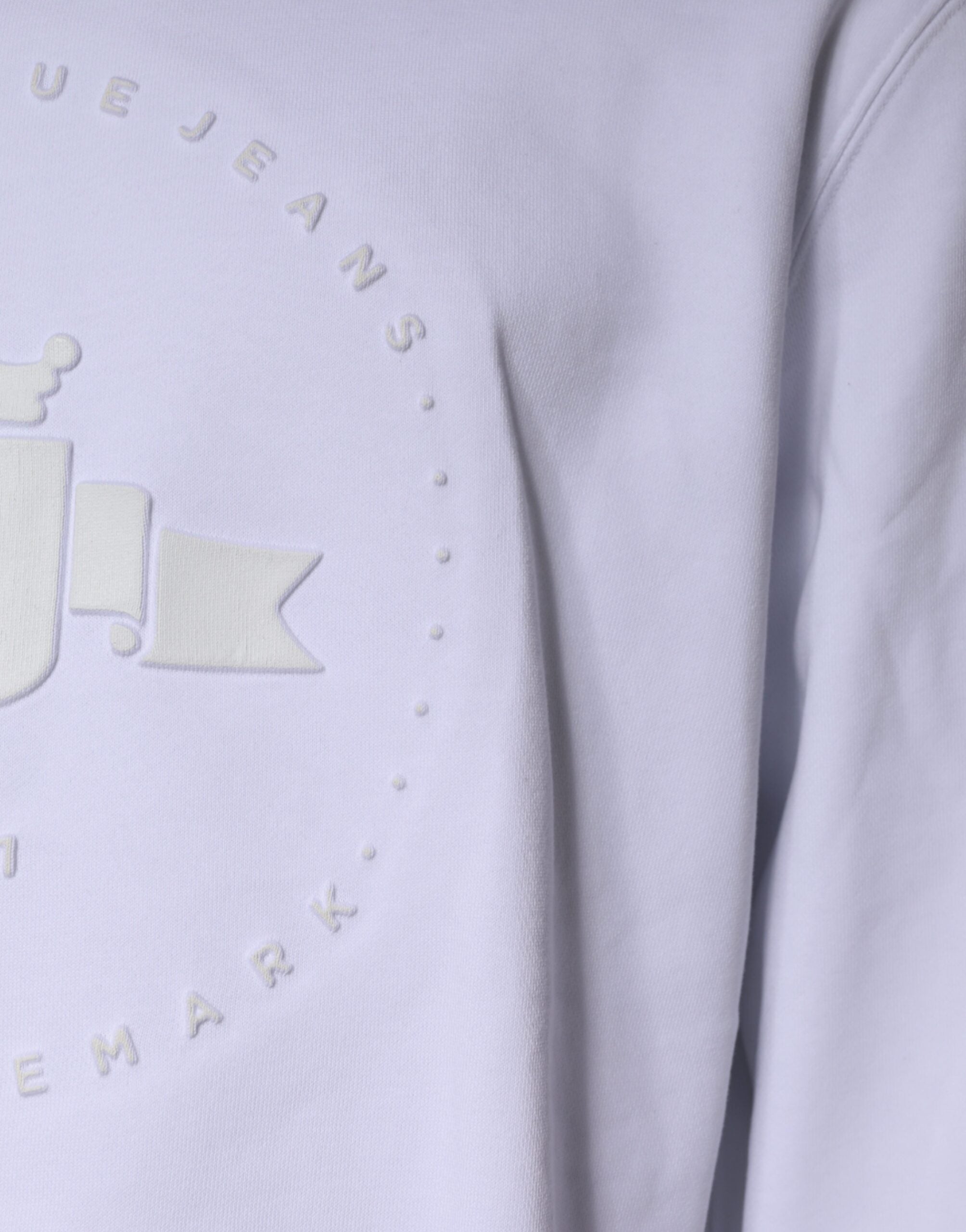Replay White Embossed Logo Crew Neck Men Sweatshirt Men's Sweater (Pre-Owned)
