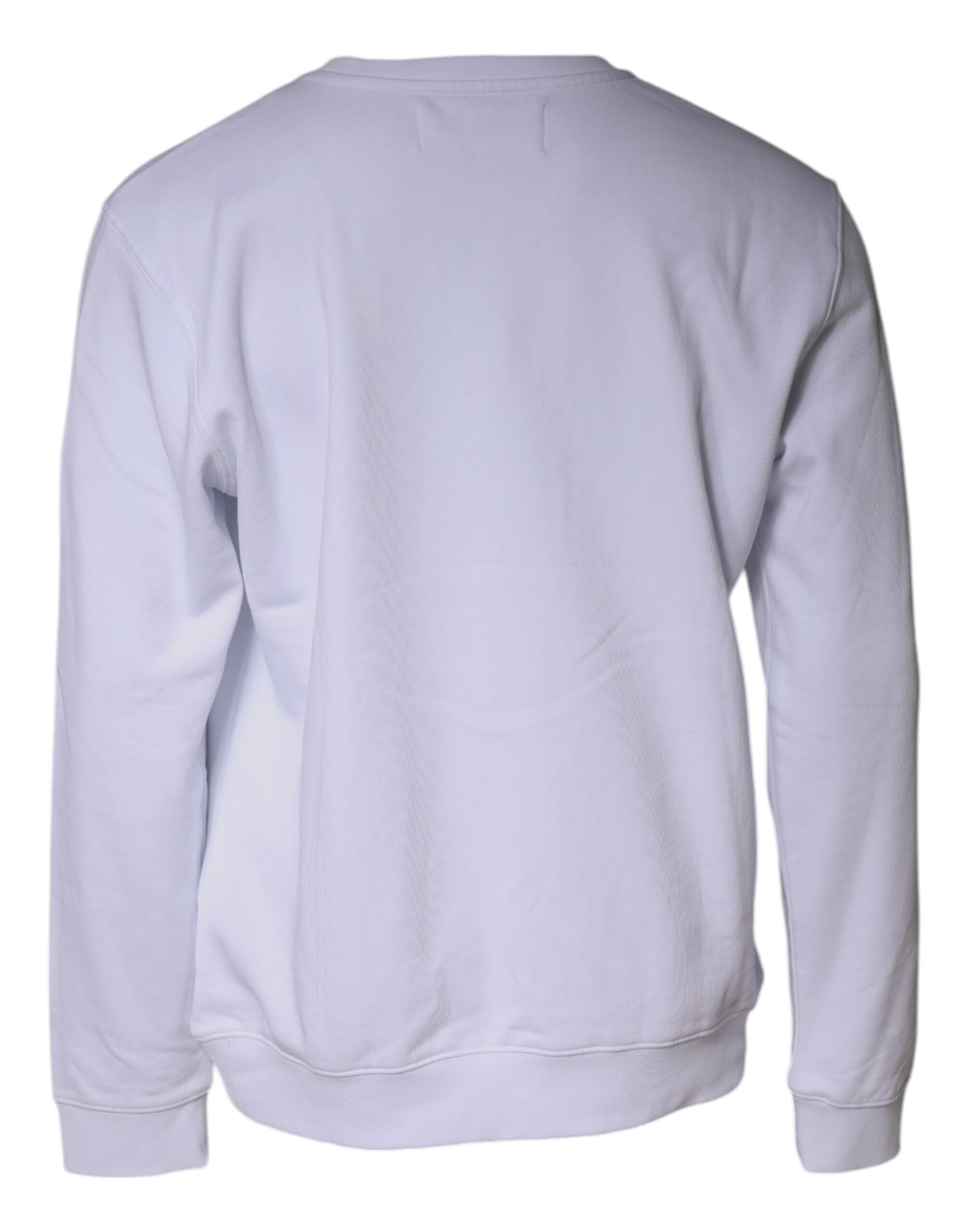 Replay White Embossed Logo Crew Neck Men Sweatshirt Men's Sweater (Pre-Owned)