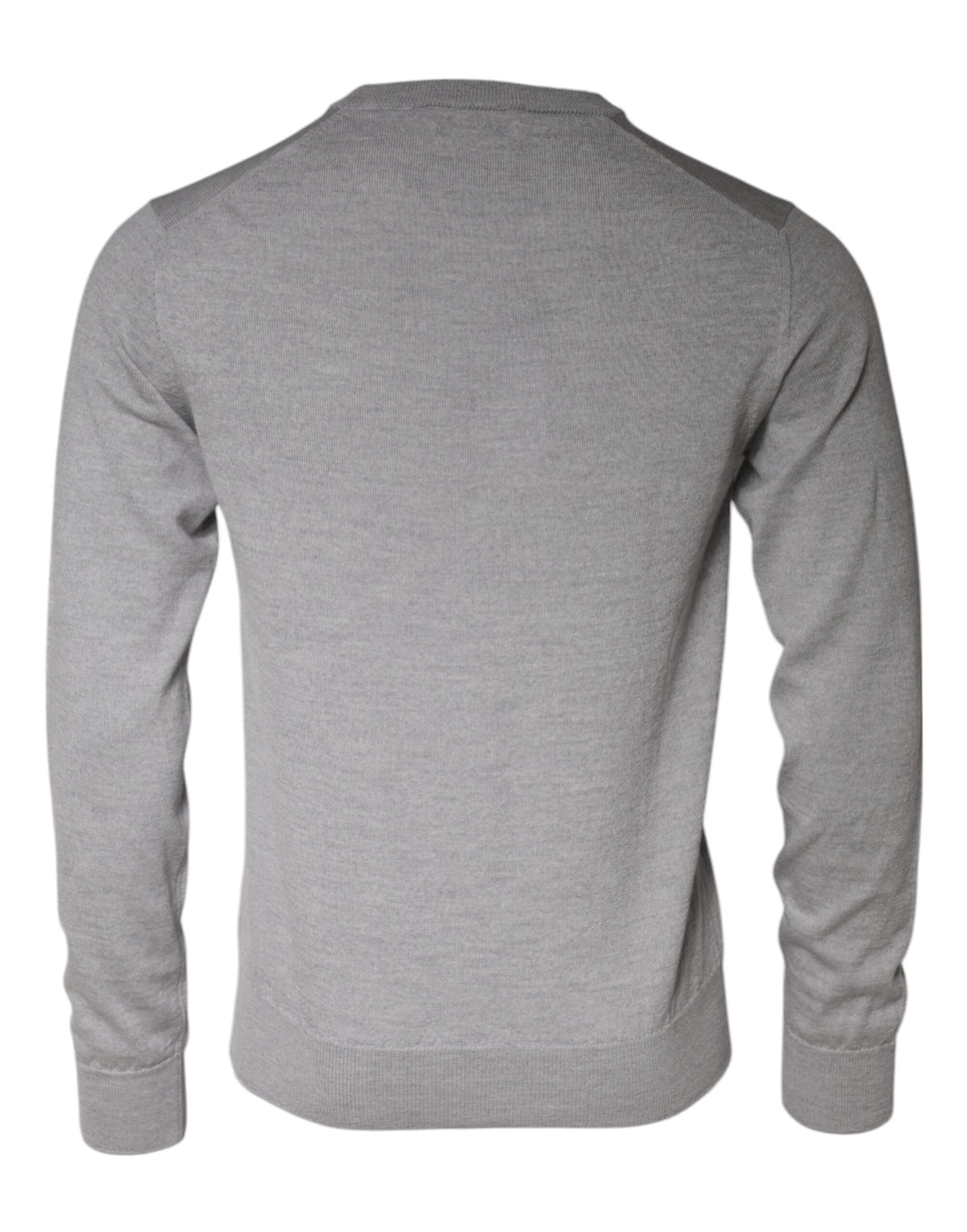 Dolce & Gabbana Light Gray Wool Crew Neck Pullover Men's Sweater (Pre-Owned)