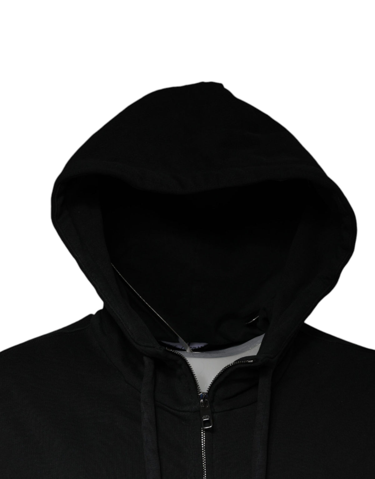 Dolce & Gabbana Black Logo Plaque Hooded Full Zip Men's Sweater (Pre-Owned)