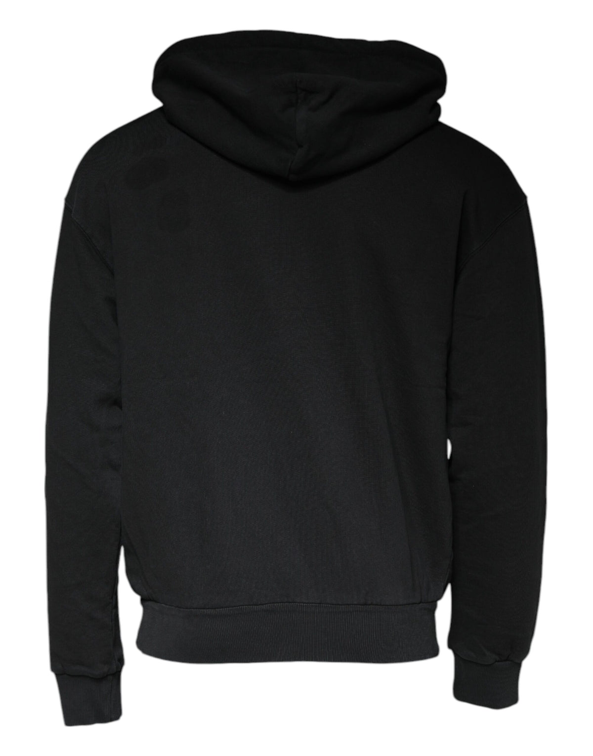 Dolce & Gabbana Black Logo Plaque Hooded Full Zip Men's Sweater (Pre-Owned)