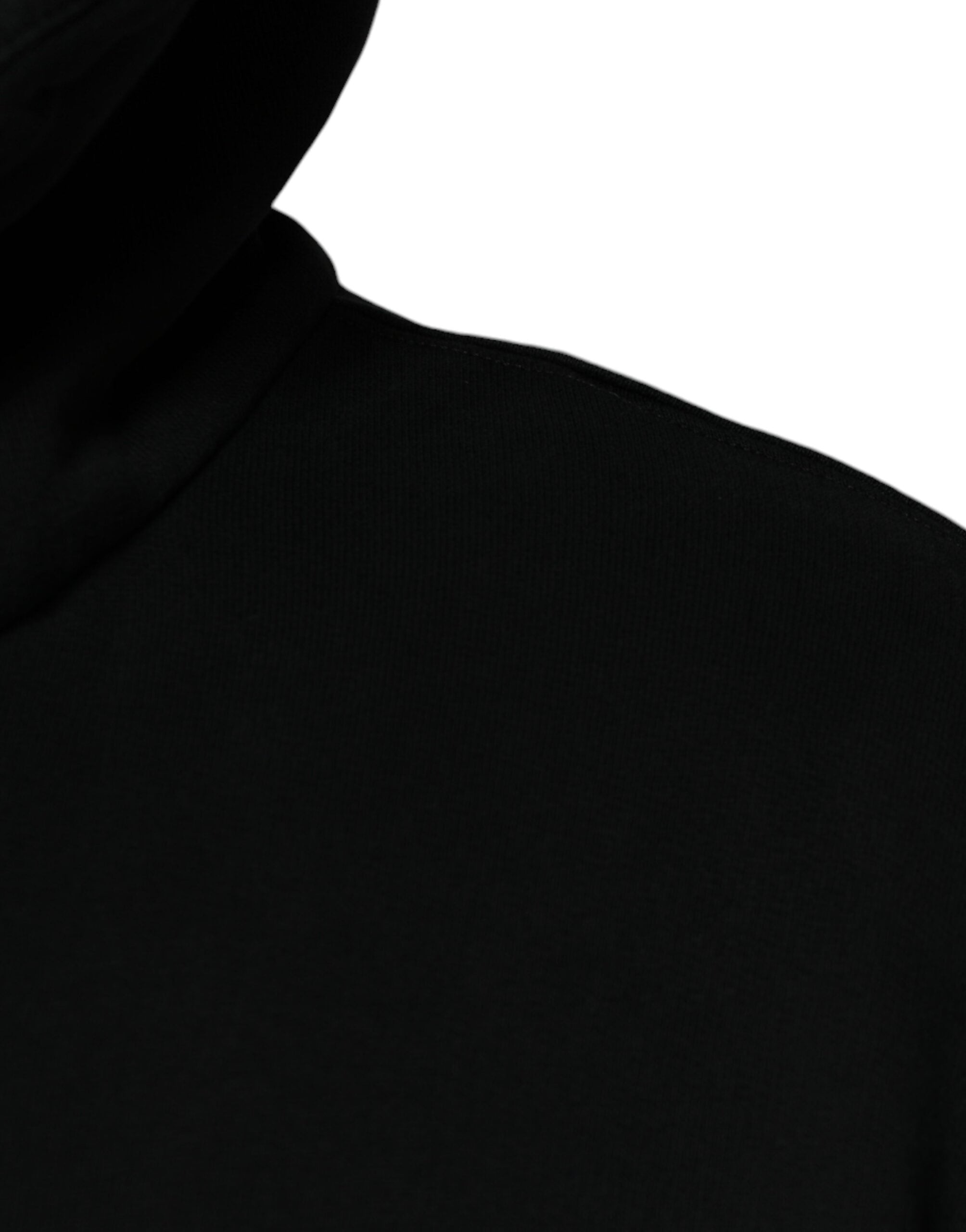 Dolce & Gabbana Black Logo Plaque Hooded Full Zip Men's Sweater (Pre-Owned)