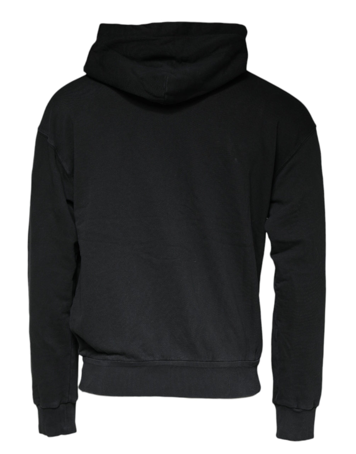 Dolce & Gabbana Black Logo Plaque Hooded Full Zip Men's Sweater (Pre-Owned)