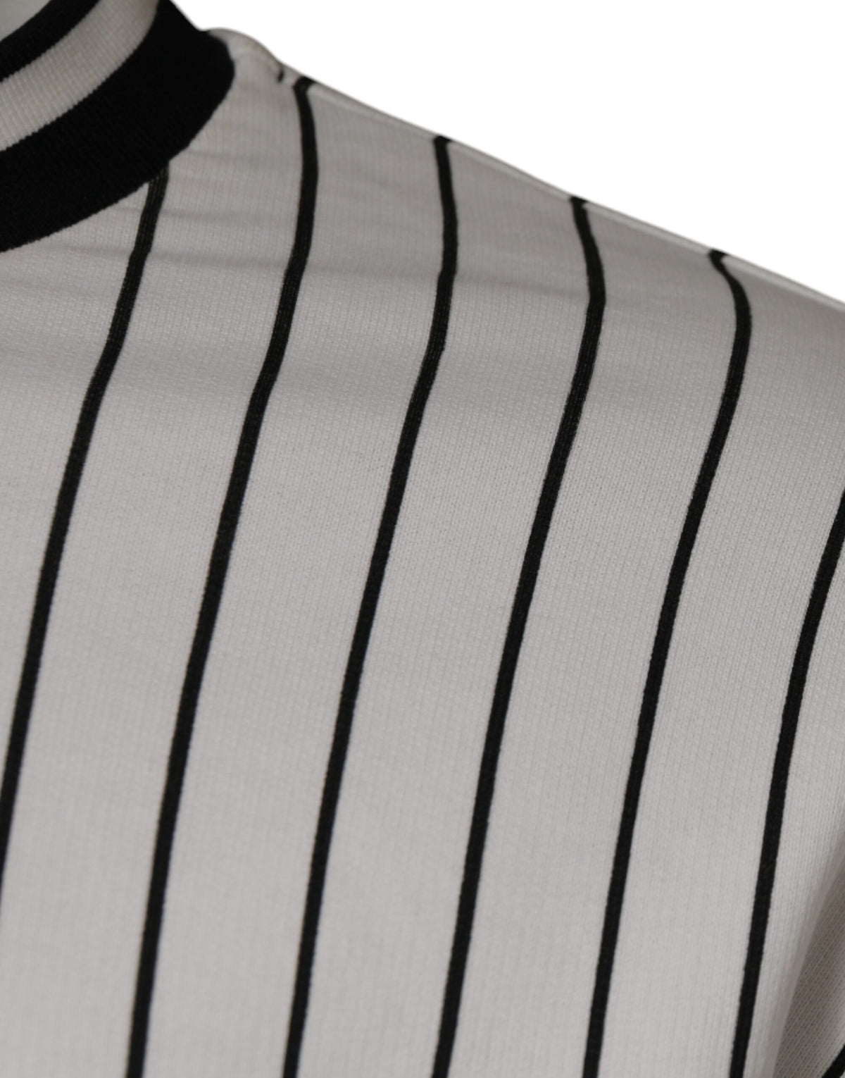 Dolce & Gabbana Black White Stripes Logo Sweatshirt Men's Sweater (Pre-Owned)
