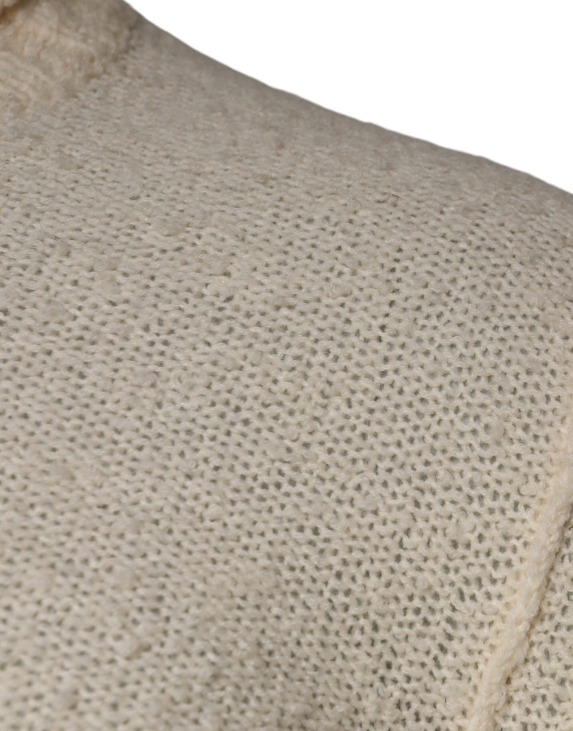KANGRA Beige Wool Knit Long Sleeve Round Neck Pullover Men's Sweater (Pre-Owned)