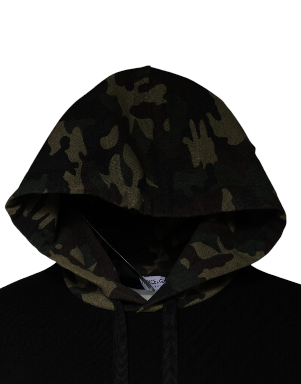 Dolce & Gabbana Black Camouflage Hooded Sweatshirt Men's Sweater (Pre-Owned)