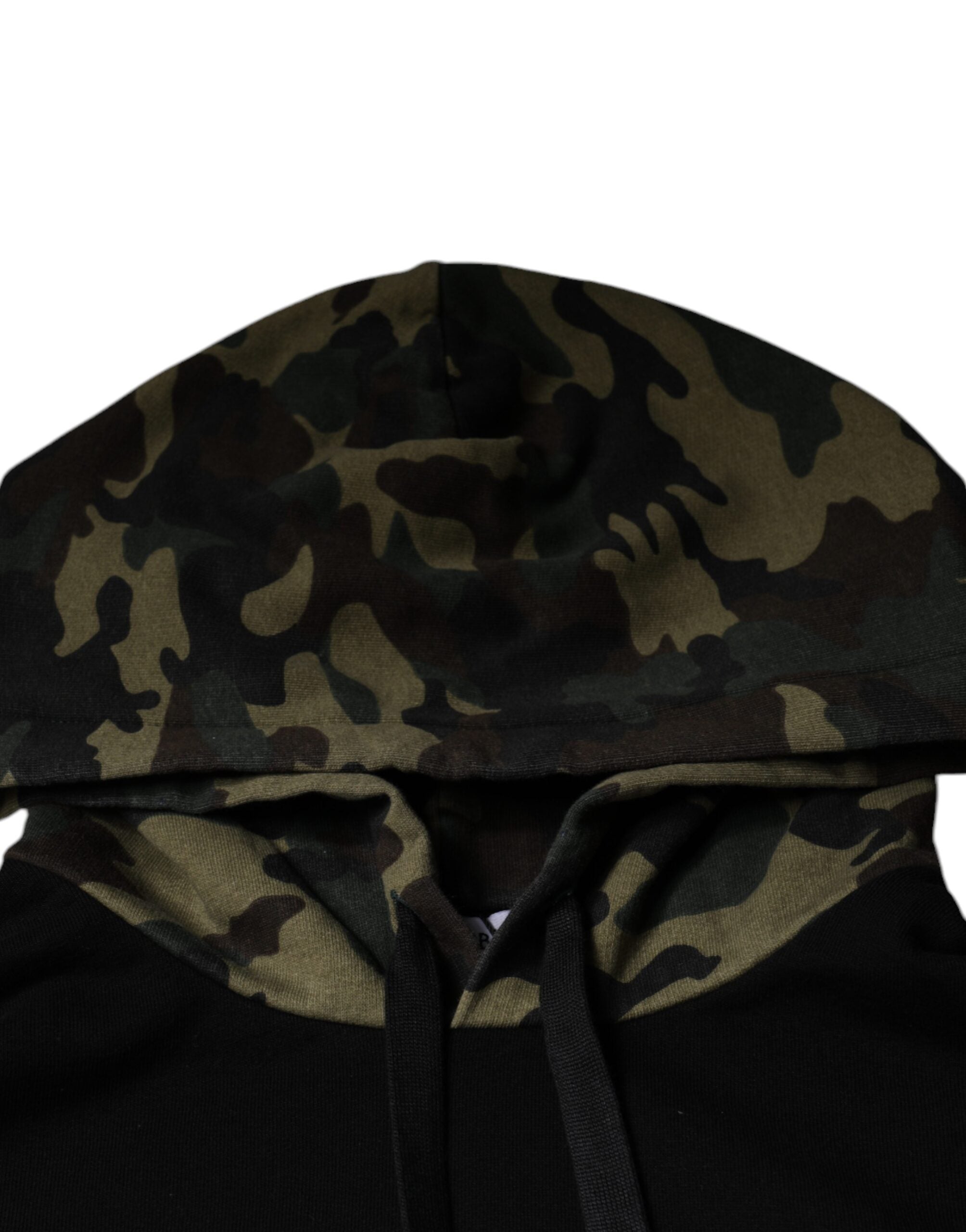 Dolce & Gabbana Black Camouflage Hooded Sweatshirt Men's Sweater (Pre-Owned)