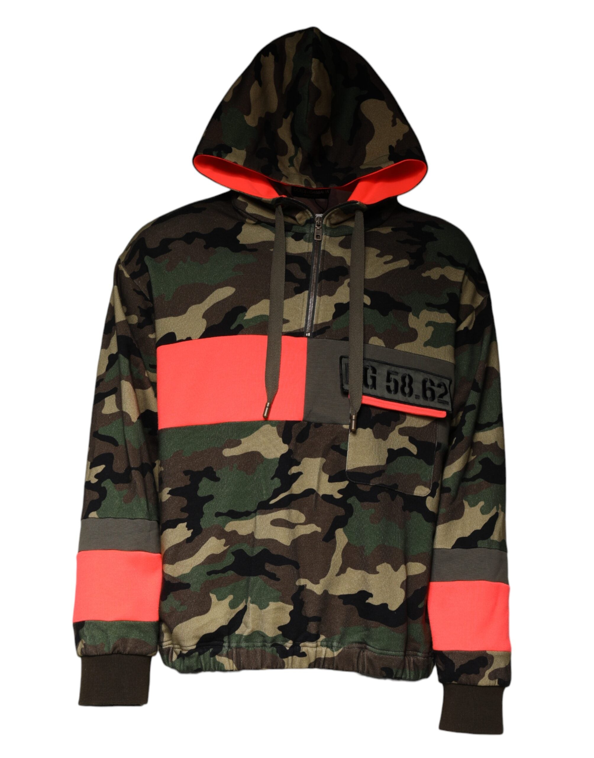 Dolce & Gabbana Multicolor Camouflage Hooded Men Sweatshirt Men's Sweater