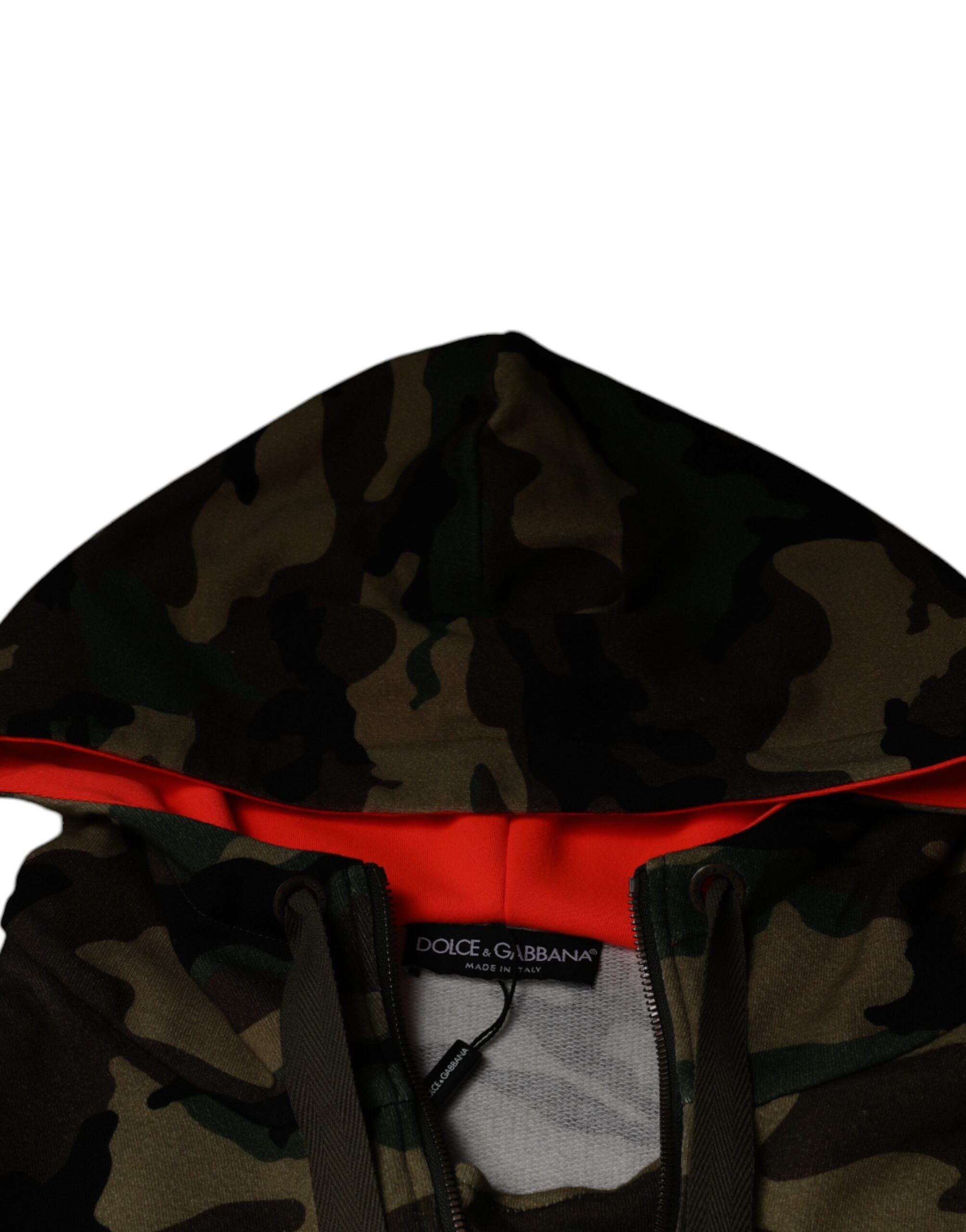 Dolce & Gabbana Multicolor Camouflage Hooded Men Sweatshirt Men's Sweater
