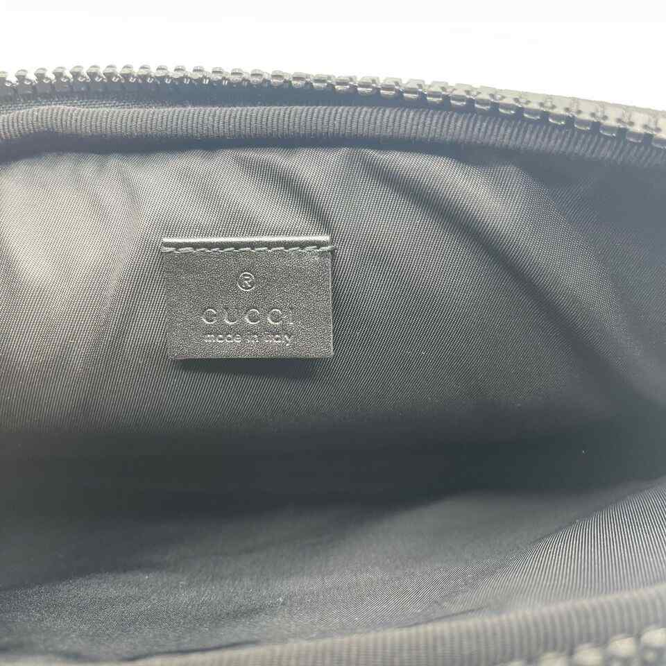 Gucci Black Techno Canvas Embroidered Butterfly iPad Case Clutch Bag