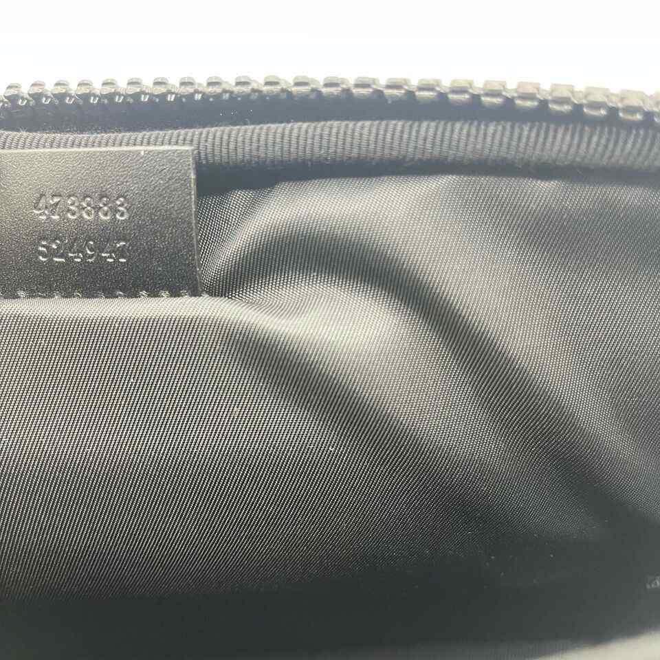 Gucci Black Techno Canvas Embroidered Butterfly iPad Case Clutch Bag