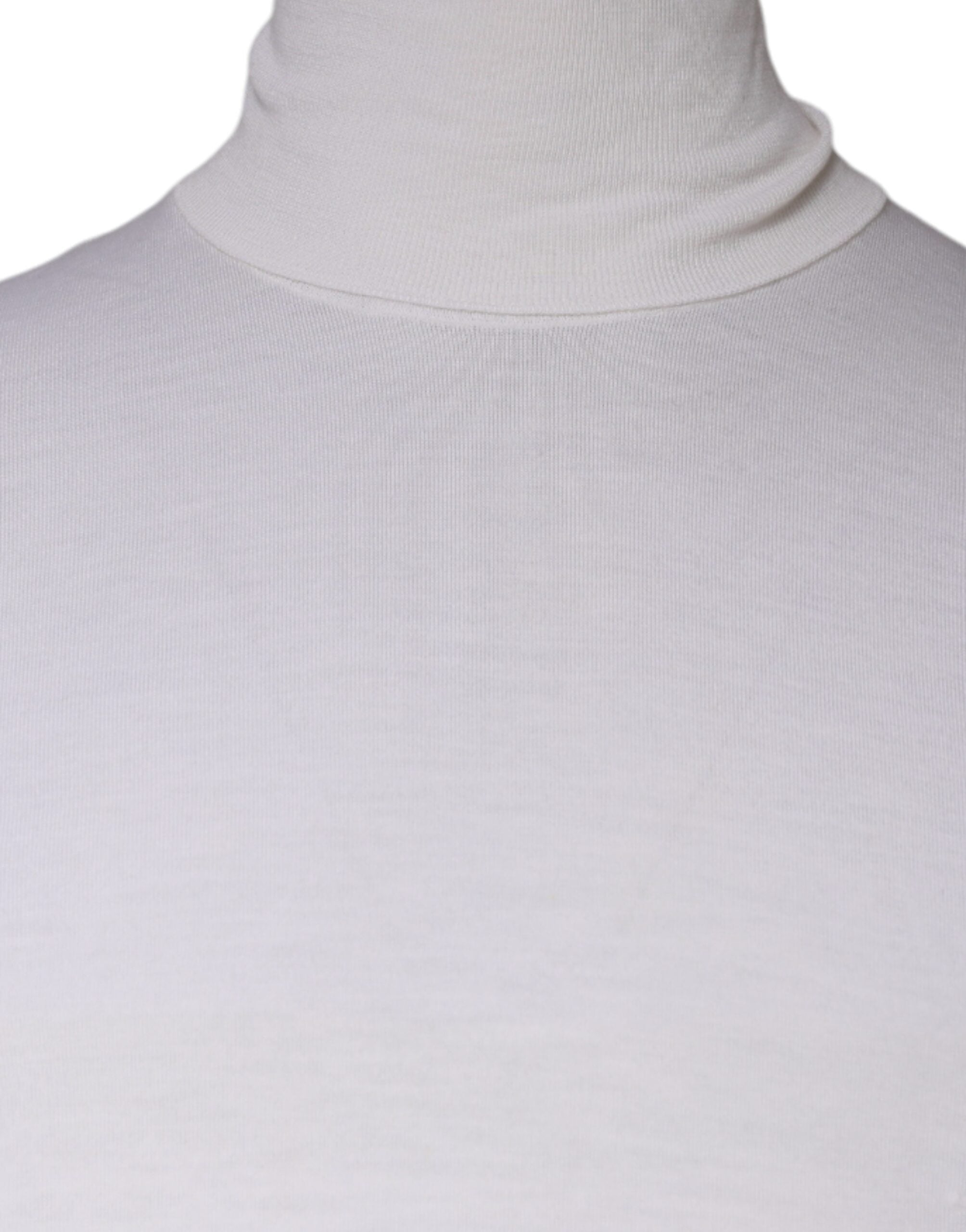 Dolce & Gabbana White Long Sleeve Turtleneck Men Pullover Men's Sweater (Pre-Owned)