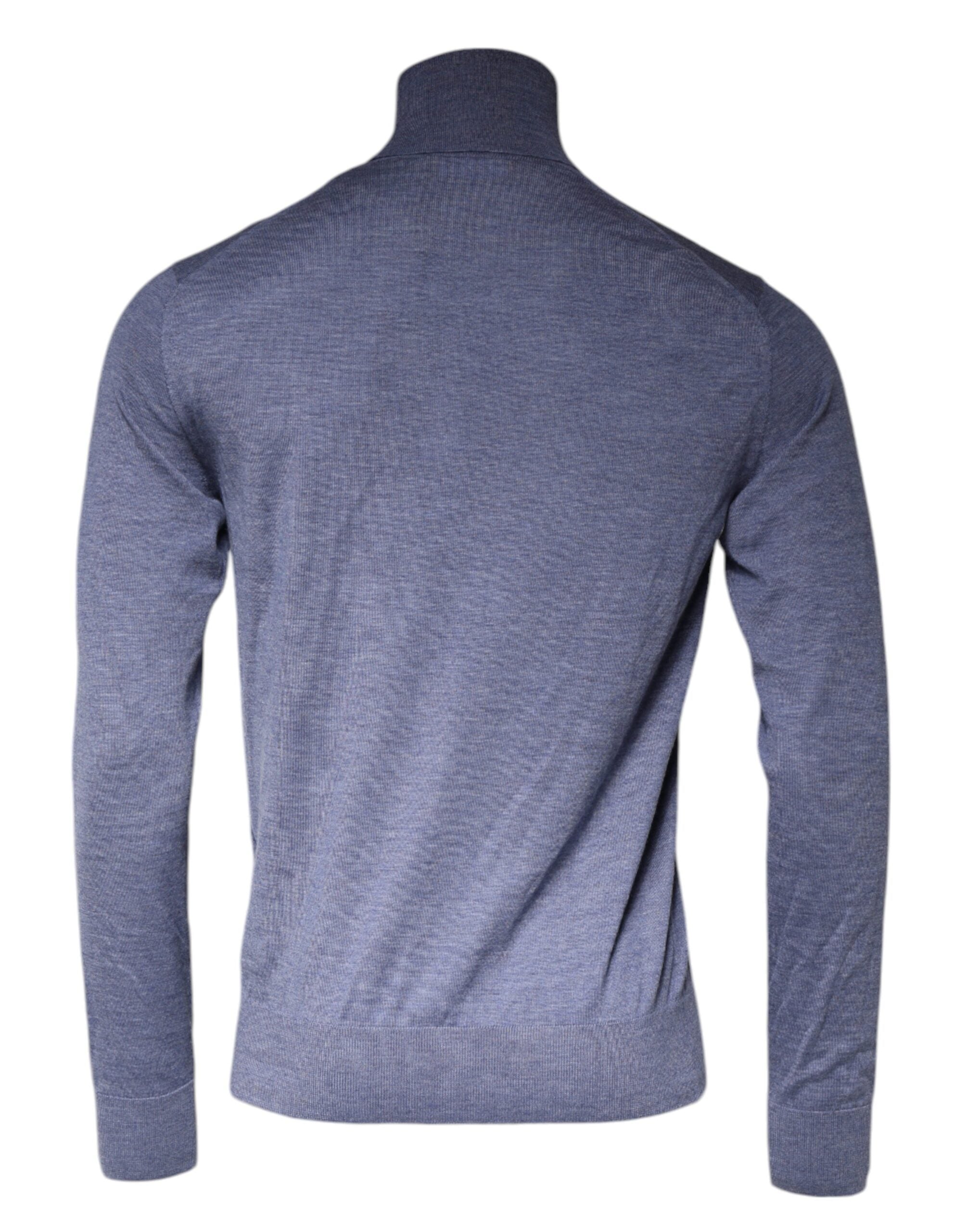 Dolce & Gabbana Purple Blue Long Sleeve Turtleneck Pullover Men's Sweater (Pre-Owned)