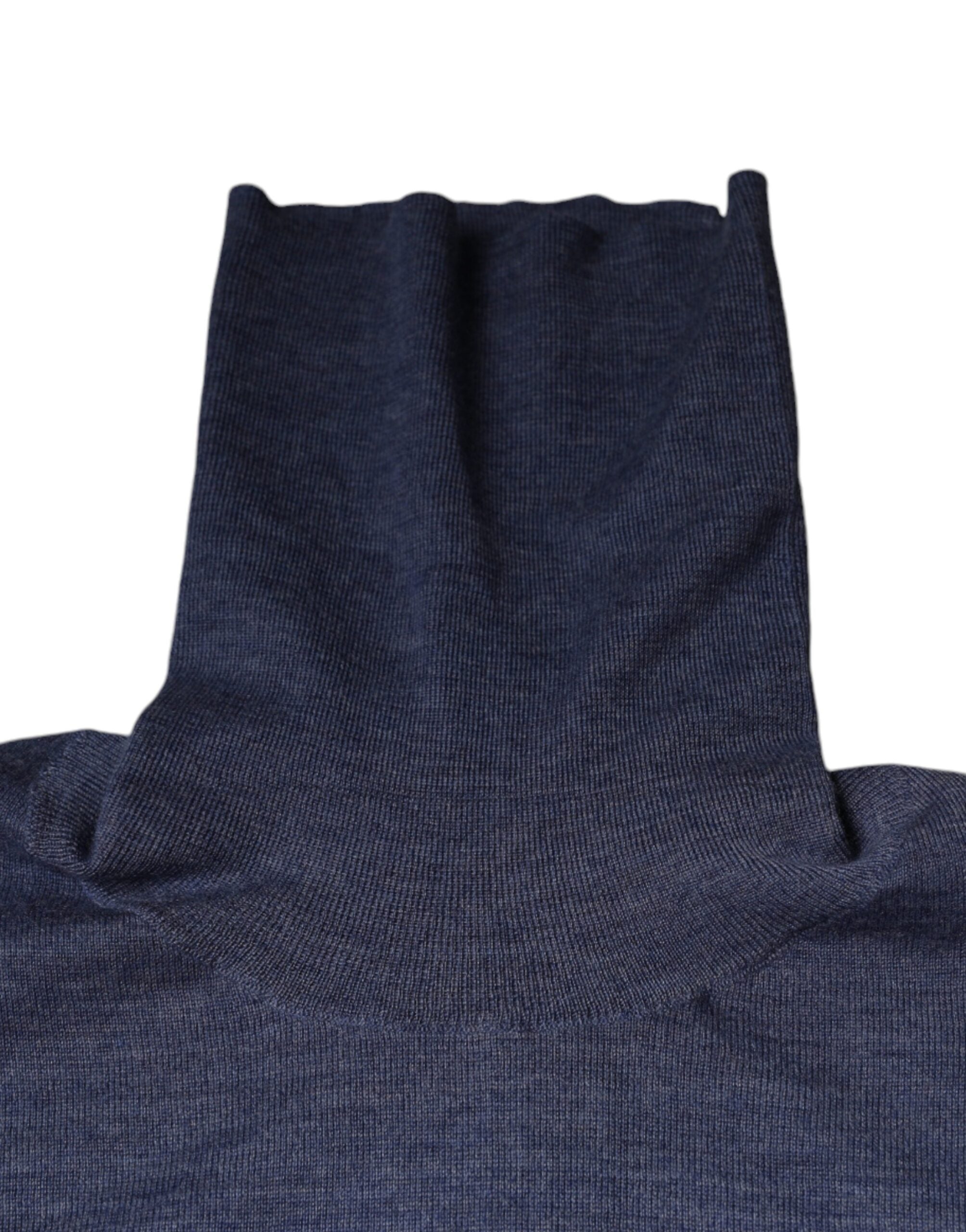 Dolce & Gabbana Purple Blue Long Sleeve Turtleneck Pullover Men's Sweater (Pre-Owned)