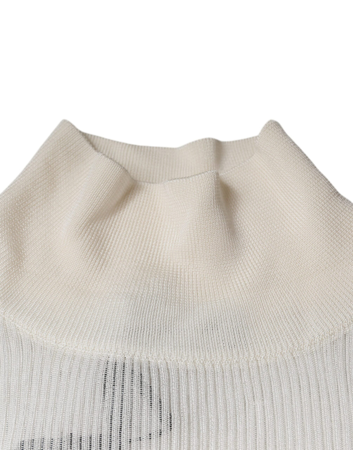Dolce & Gabbana White Long Sleeve Turtleneck Men Pullover Men's Sweater (Pre-Owned)