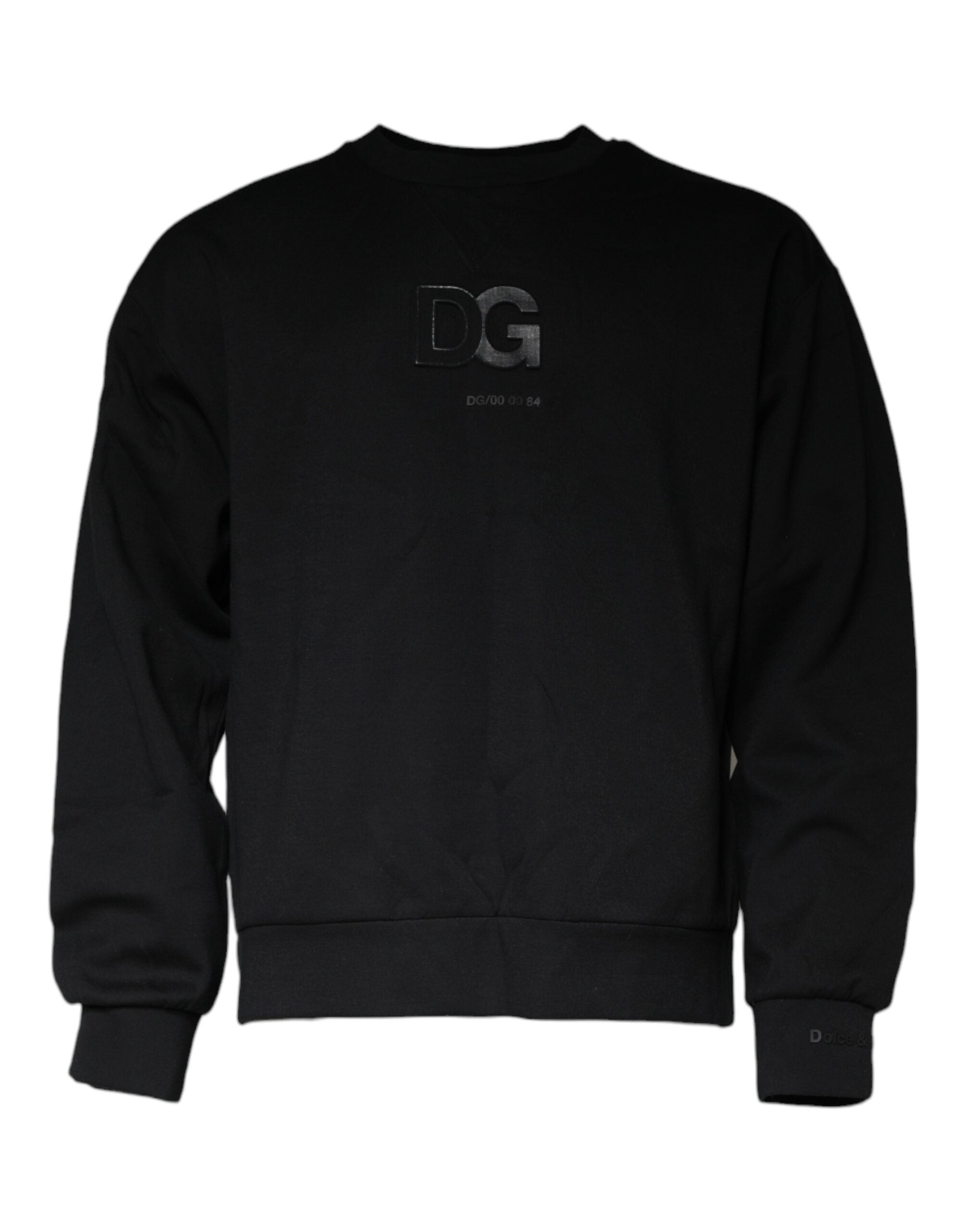 Dolce & Gabbana Black DG Logo Cotton Men Sweatshirt Men's Sweater (Pre-Owned)
