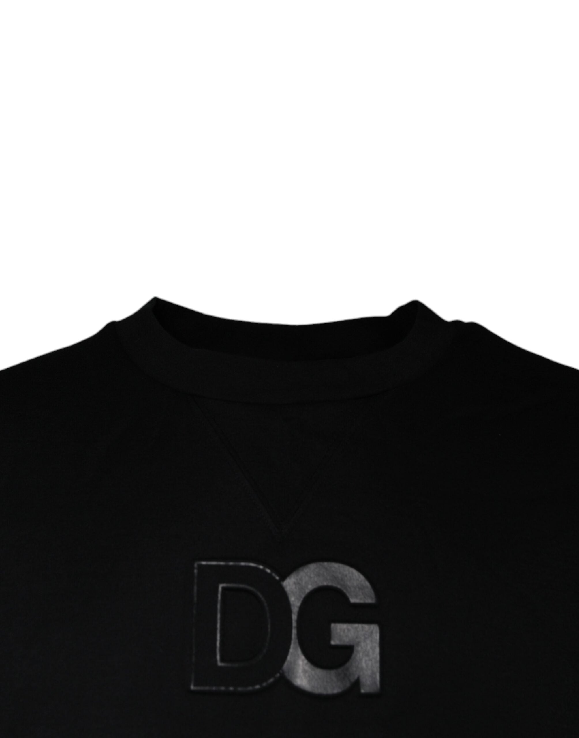 Dolce & Gabbana Black DG Logo Cotton Men Sweatshirt Men's Sweater (Pre-Owned)