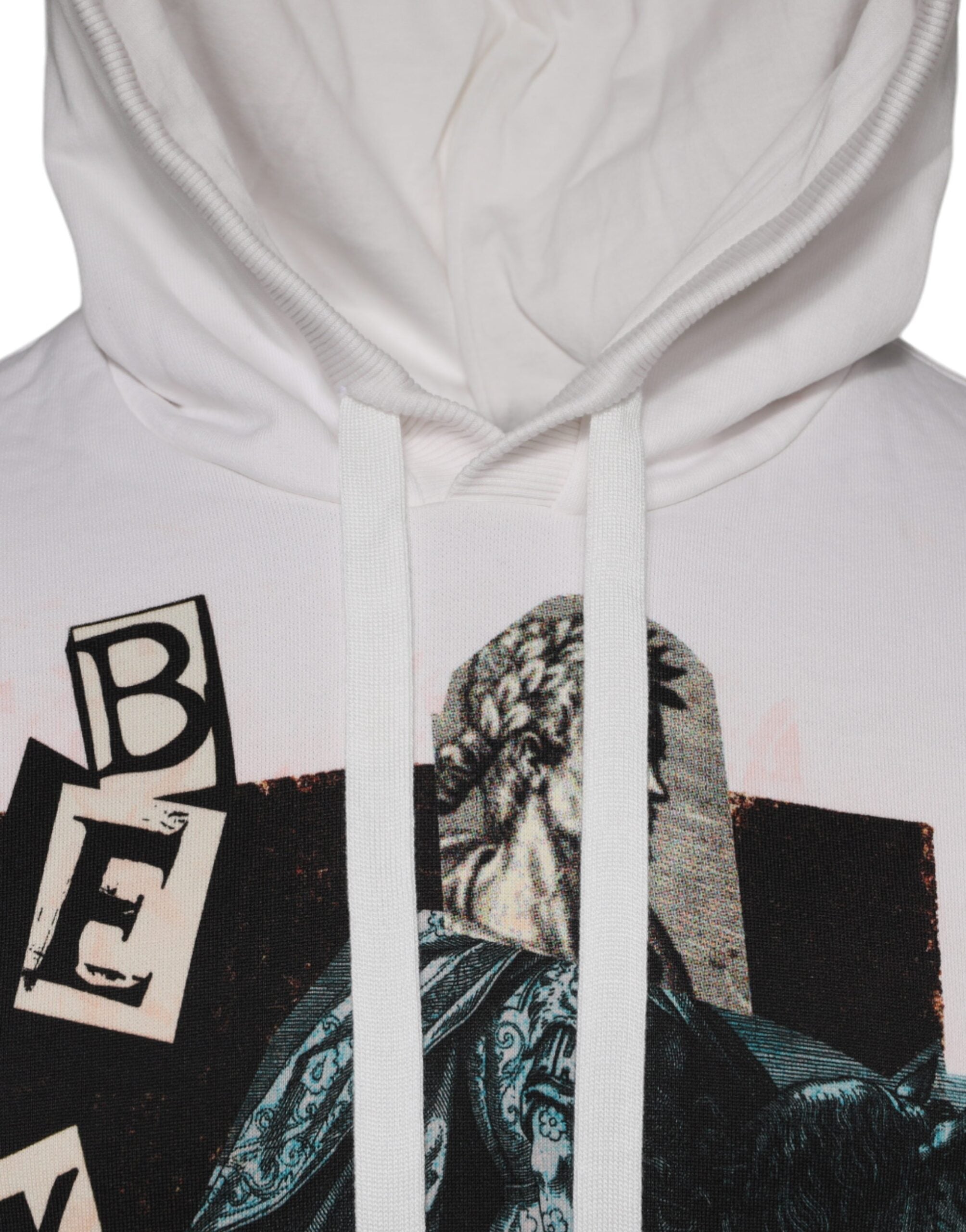 Dolce & Gabbana White Caesar Cotton Hooded Pullover Men's Sweater (Pre-Owned)