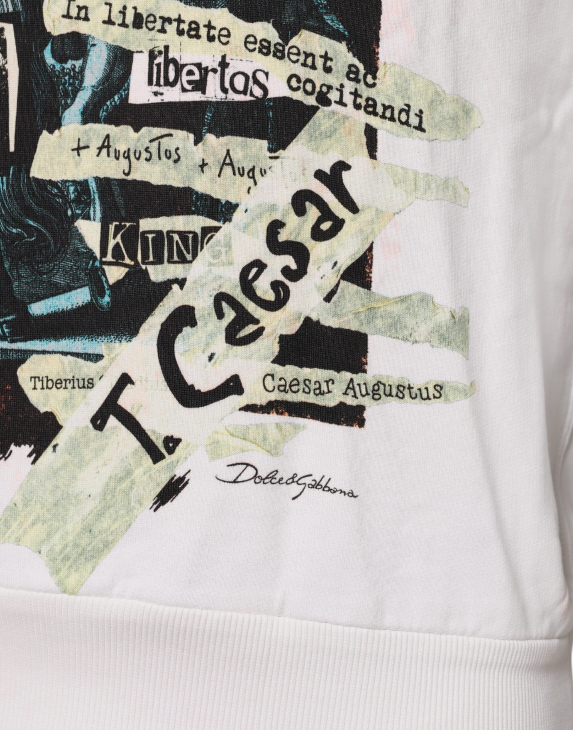 Dolce & Gabbana White Caesar Cotton Hooded Pullover Men's Sweater (Pre-Owned)