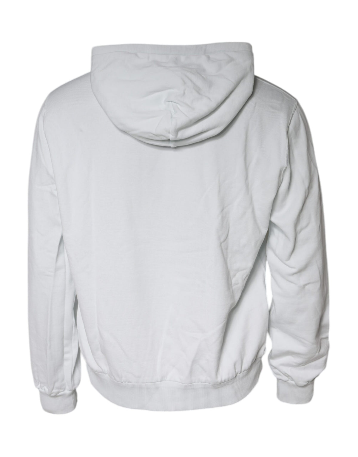 Dolce & Gabbana White Caesar Cotton Hooded Pullover Men's Sweater (Pre-Owned)