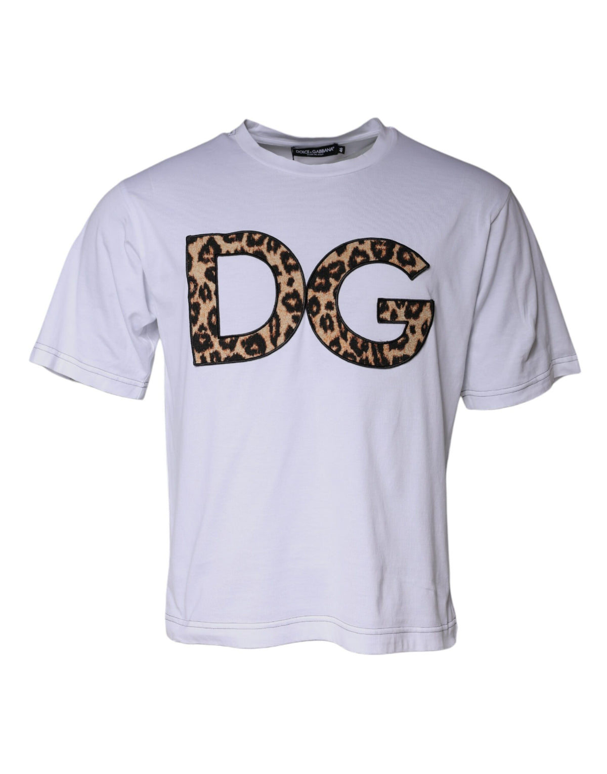 Dolce & Gabbana White DG Logo Cotton Shorts Sleeves Men's T-shirt