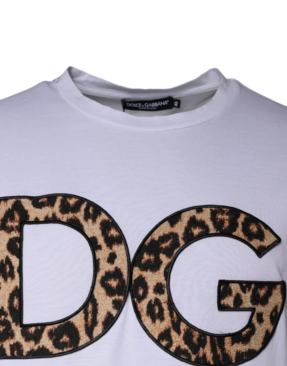 Dolce & Gabbana White DG Logo Cotton Shorts Sleeves Men's T-shirt