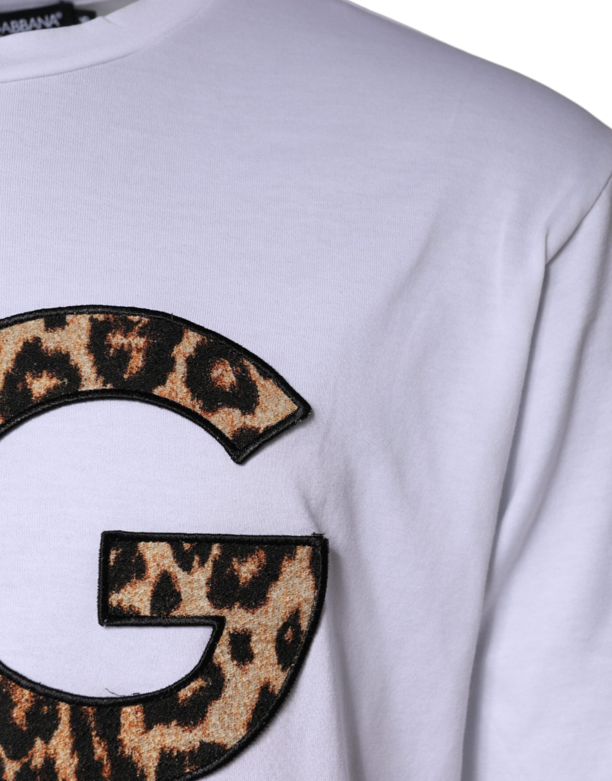 Dolce & Gabbana White DG Logo Cotton Shorts Sleeves Men's T-shirt