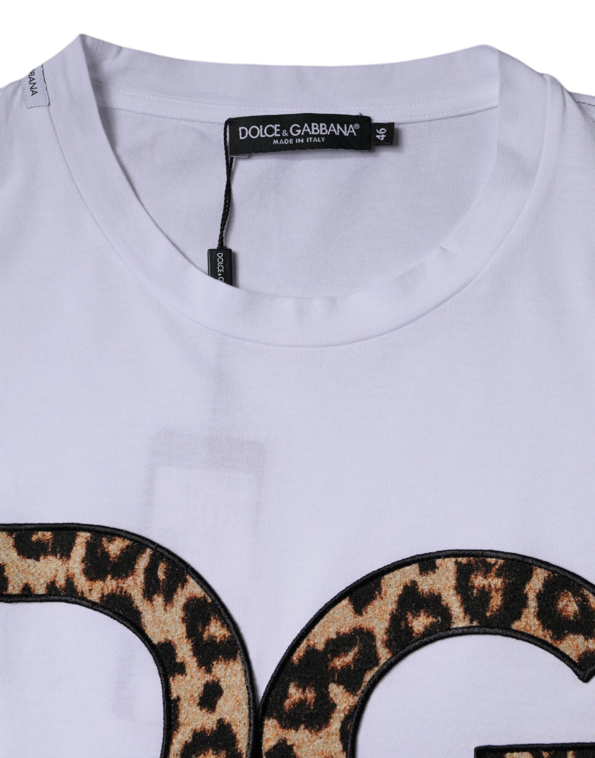 Dolce & Gabbana White DG Logo Cotton Shorts Sleeves Men's T-shirt