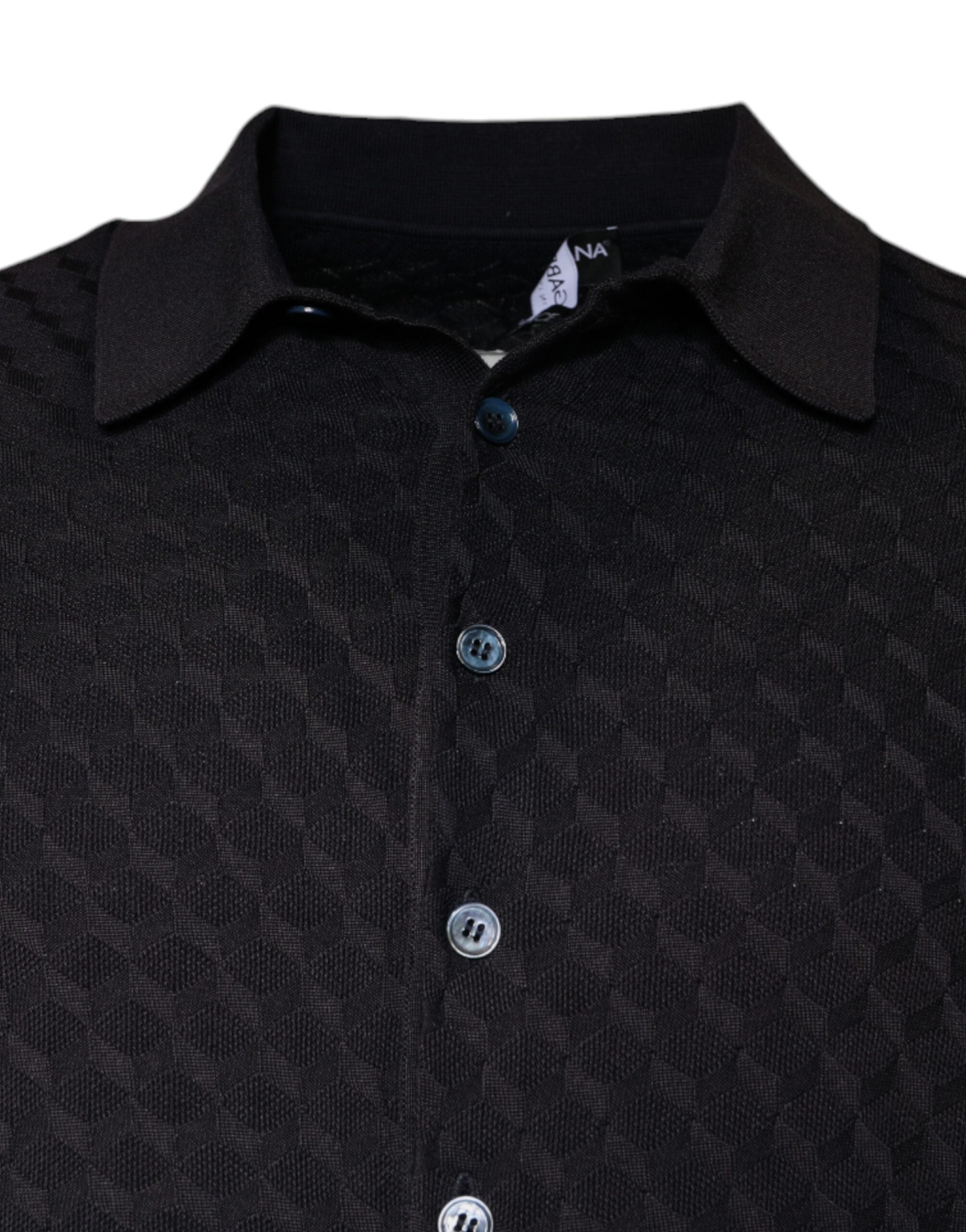Dolce & Gabbana Multicolor Silk Button Down Collared Men's T-shirt (Pre-Owned)