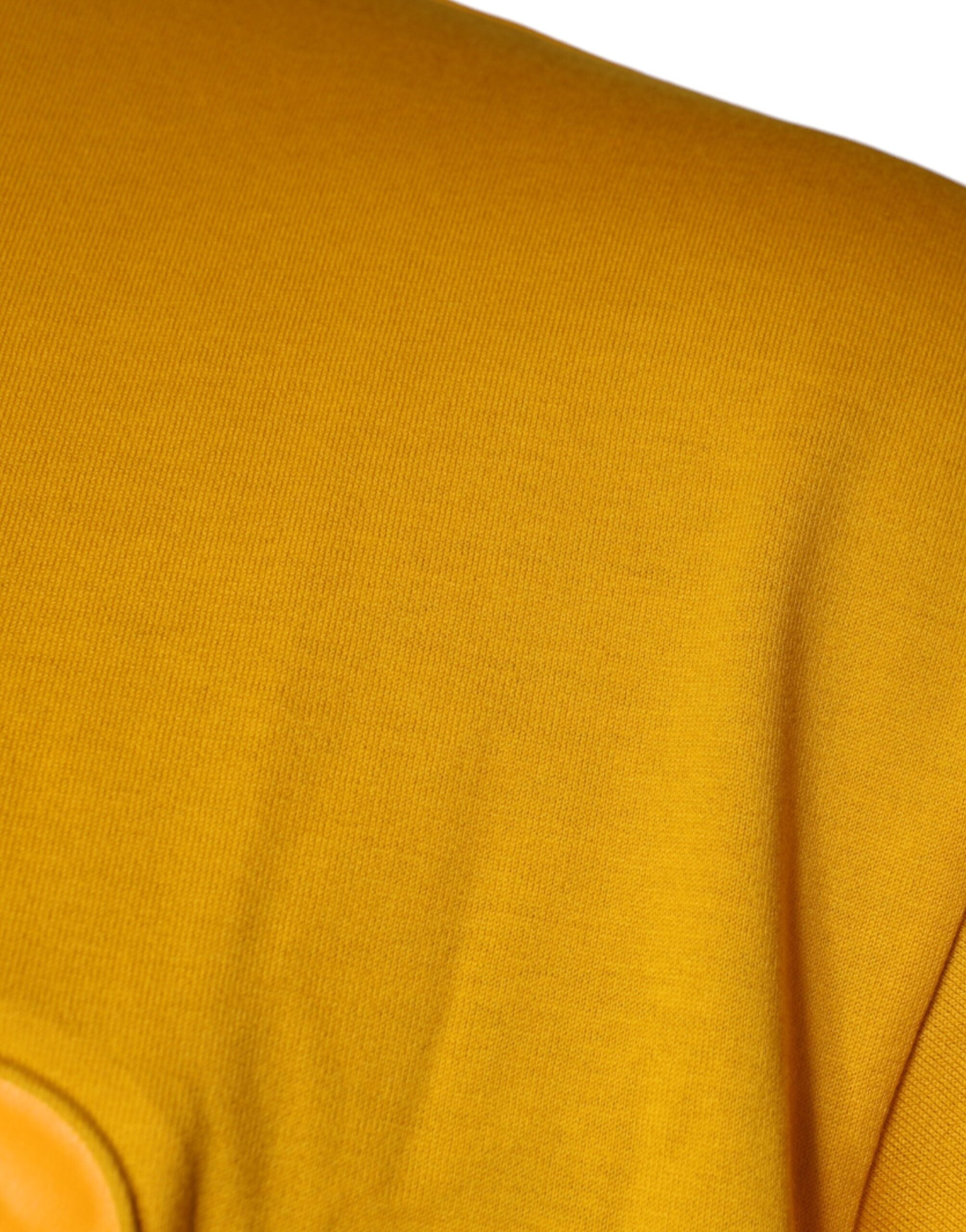 Dolce & Gabbana Mustard Embossed Logo Crew Neck Men's T-shirt (Pre-Owned)