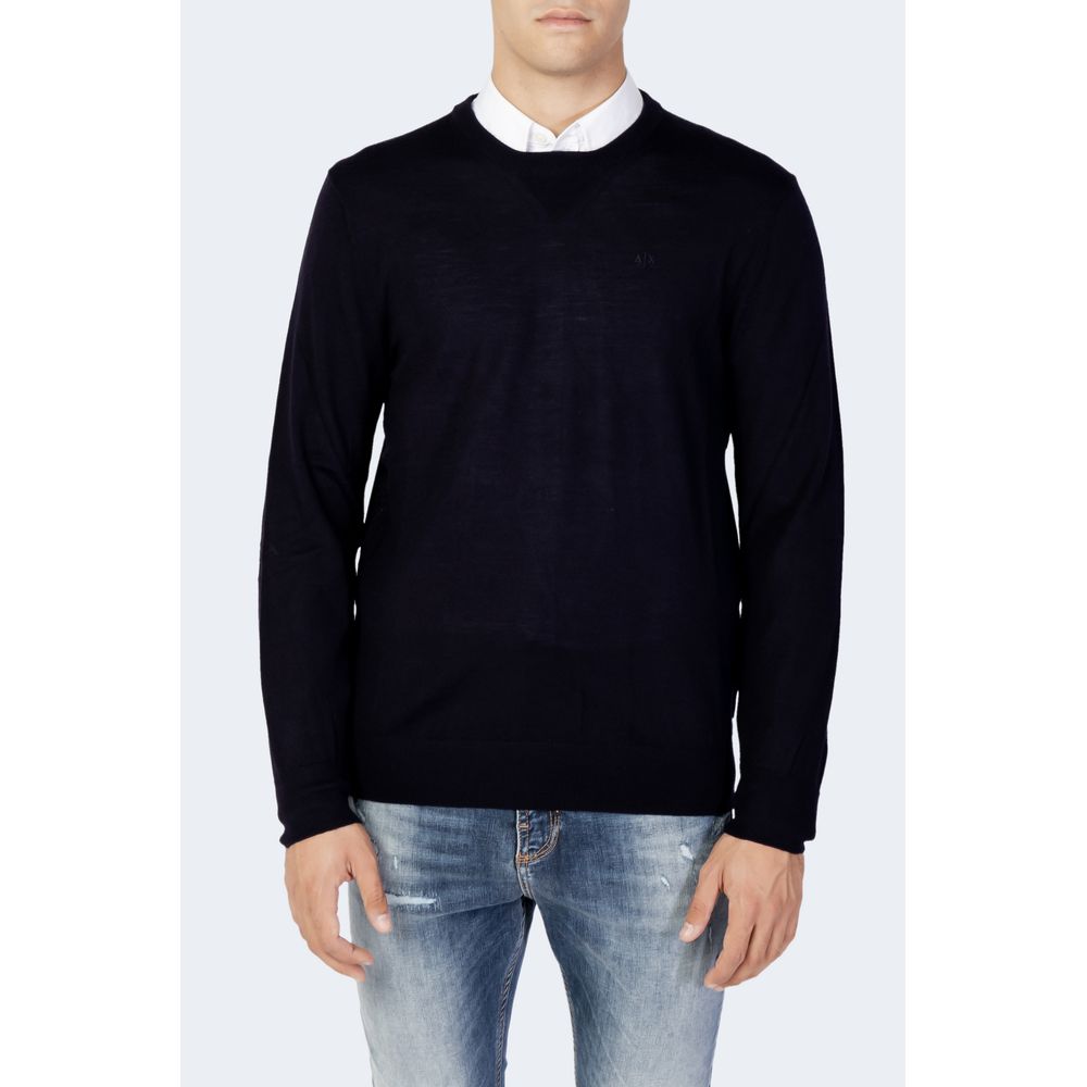 Armani Exchange Blue Wool Men's Sweatshirt