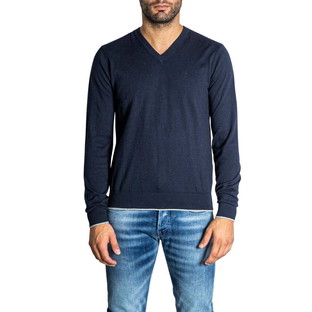 Armani Exchange Blue Cotton Men's T-Shirt