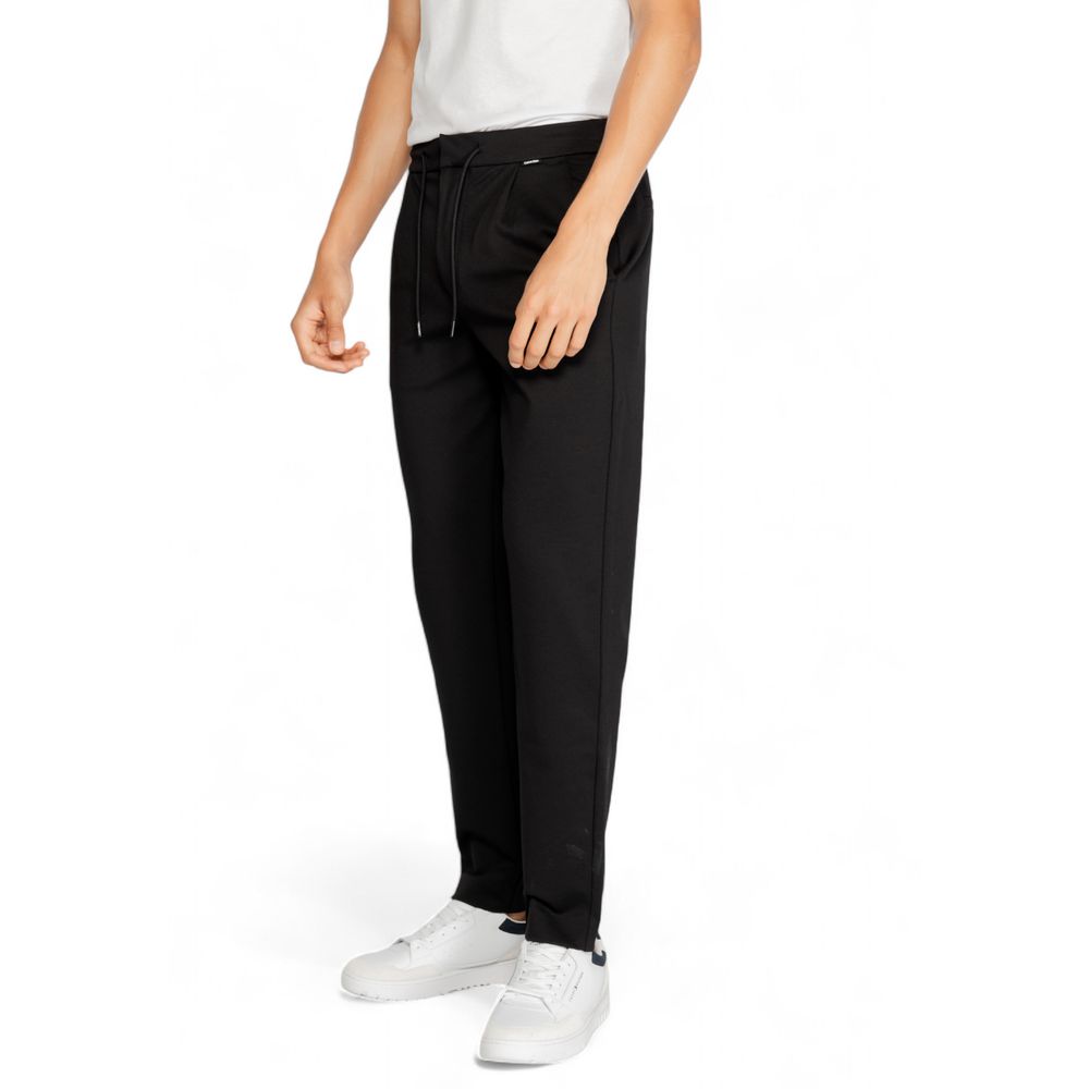 Calvin Klein Black Polyester Polyester Jeans & Men's Pant