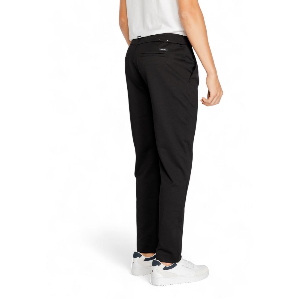 Calvin Klein Black Polyester Polyester Jeans & Men's Pant