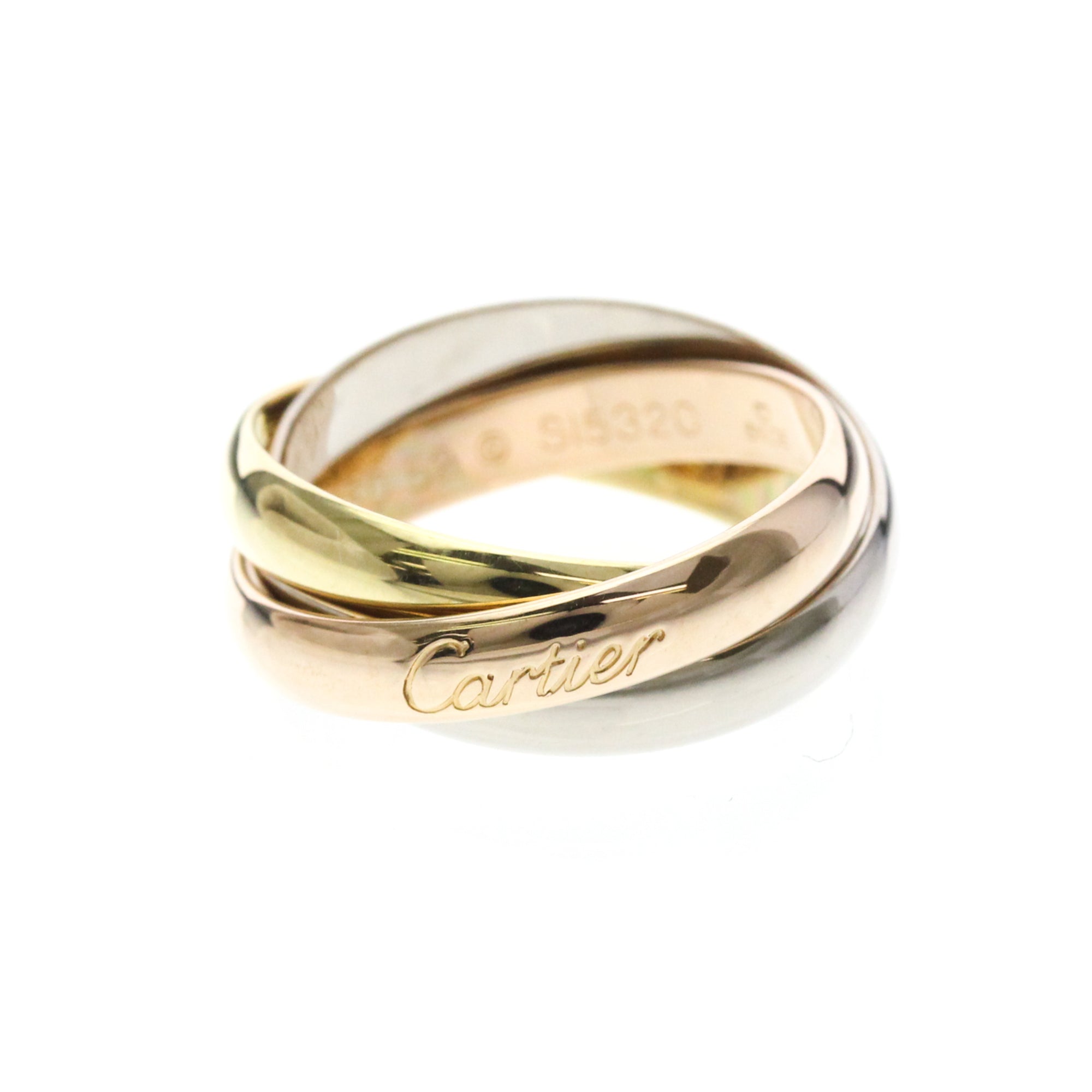 Cartier Trinity 18K Tricolor Gold With Cultured Pearls Gold Gold Earrings Jewelry (Pre-Owned)